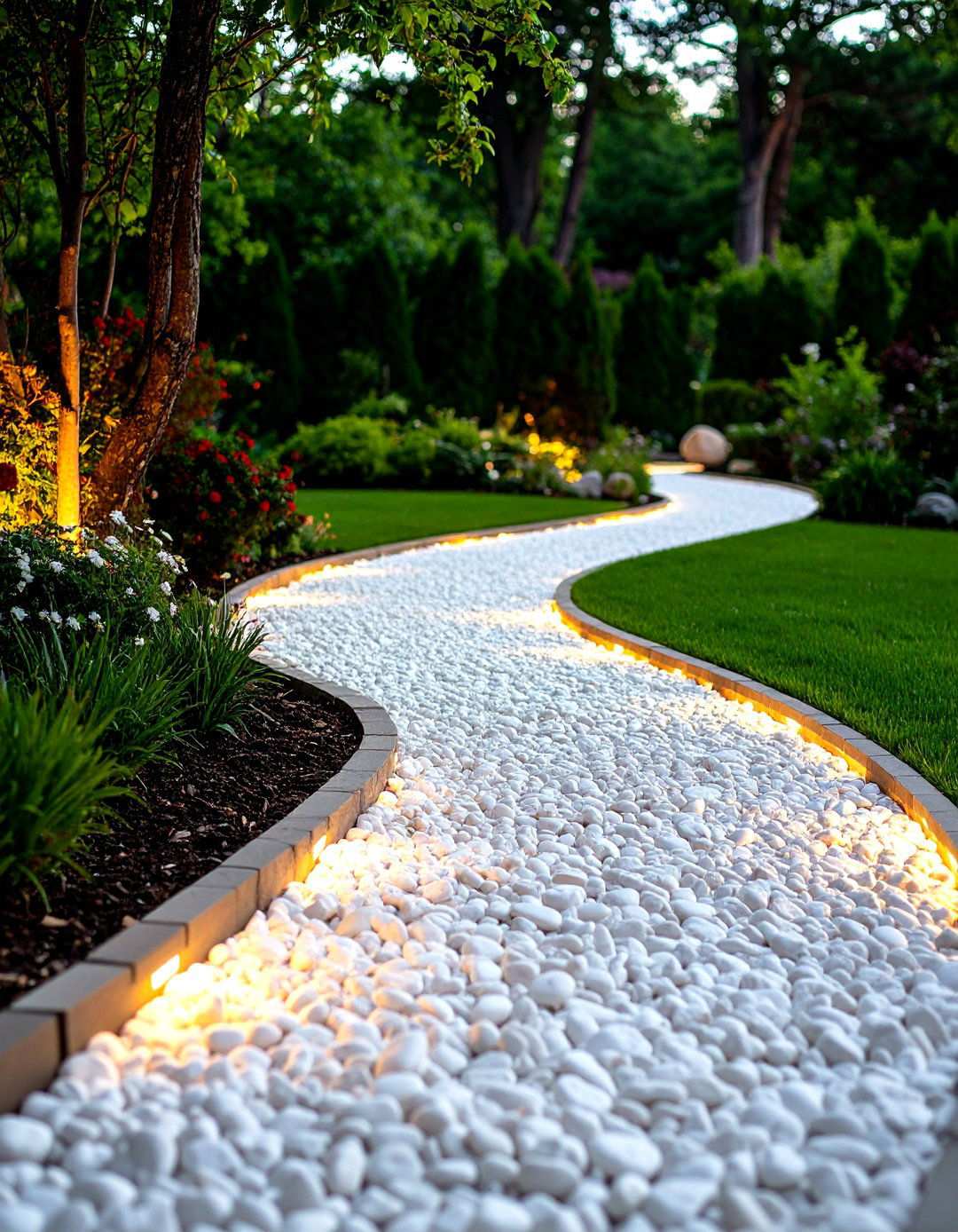 Elegant Pathway Design Solutions - 24 White Rock Landscaping Ideas