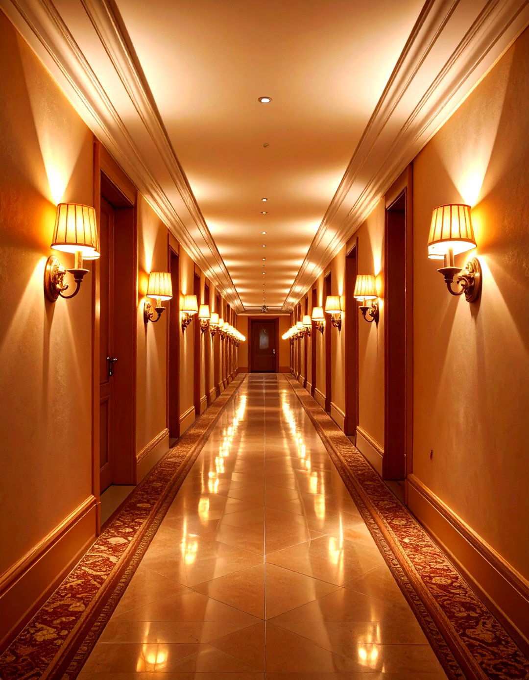 Elegant Wall Sconce Symmetry Design - 24 Narrow Hallway Lighting Ideas