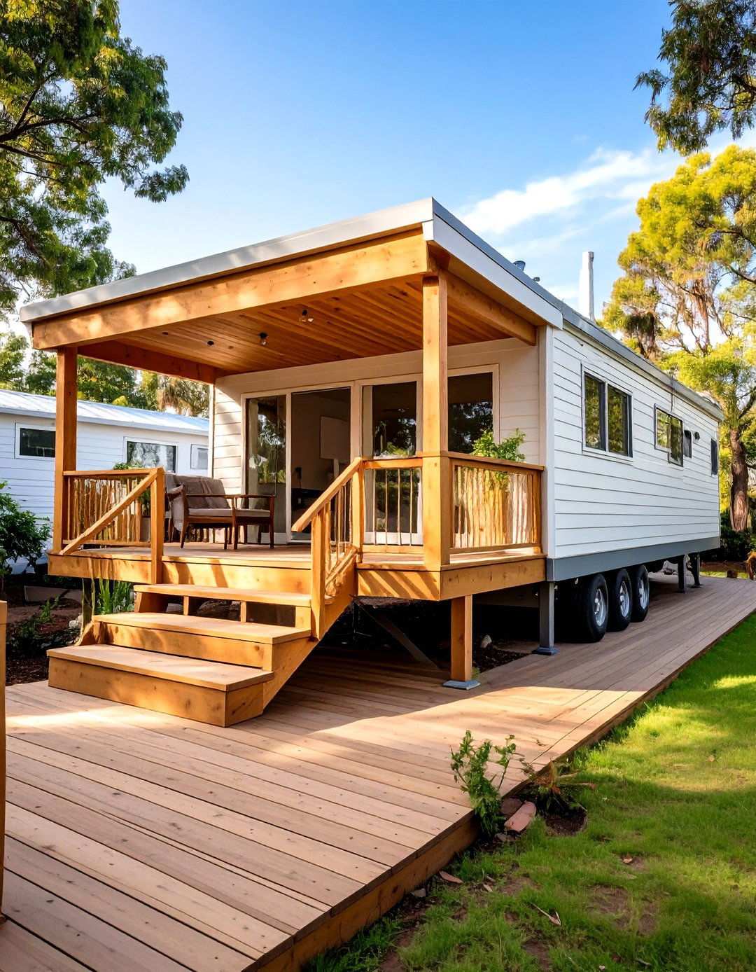 Elevated Deck Stair Systems - 24 Mobile Home Porch Ideas