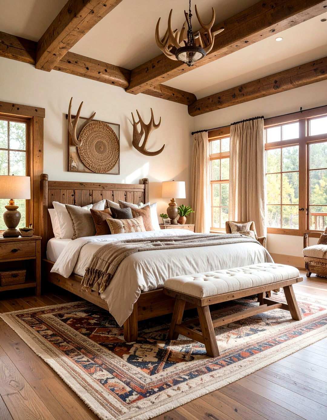 Elk Lodge Bedroom - 24 Hunting Bedroom Ideas