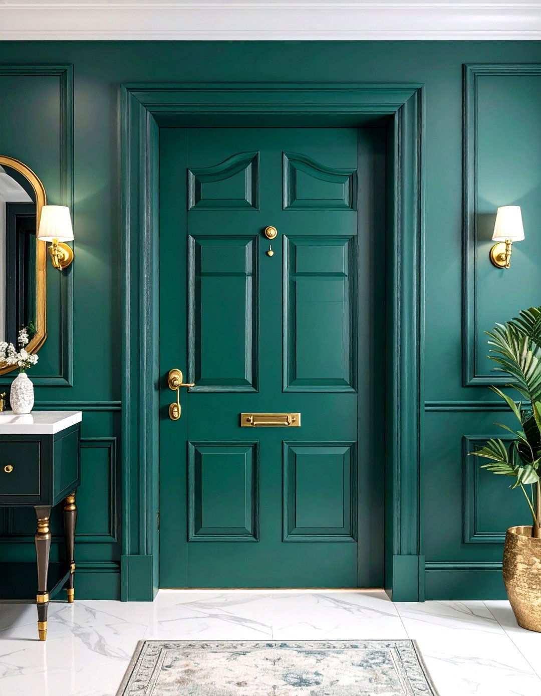 Emerald Green Richness - 24 Interior Door Color Ideas