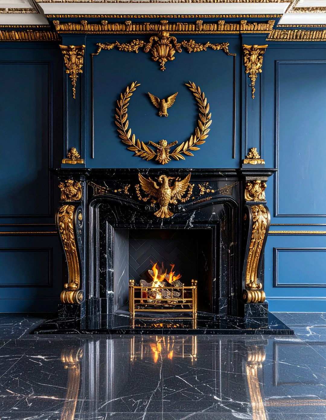 Empire Style Architectural Grandeur - 24 Traditional Fireplaces