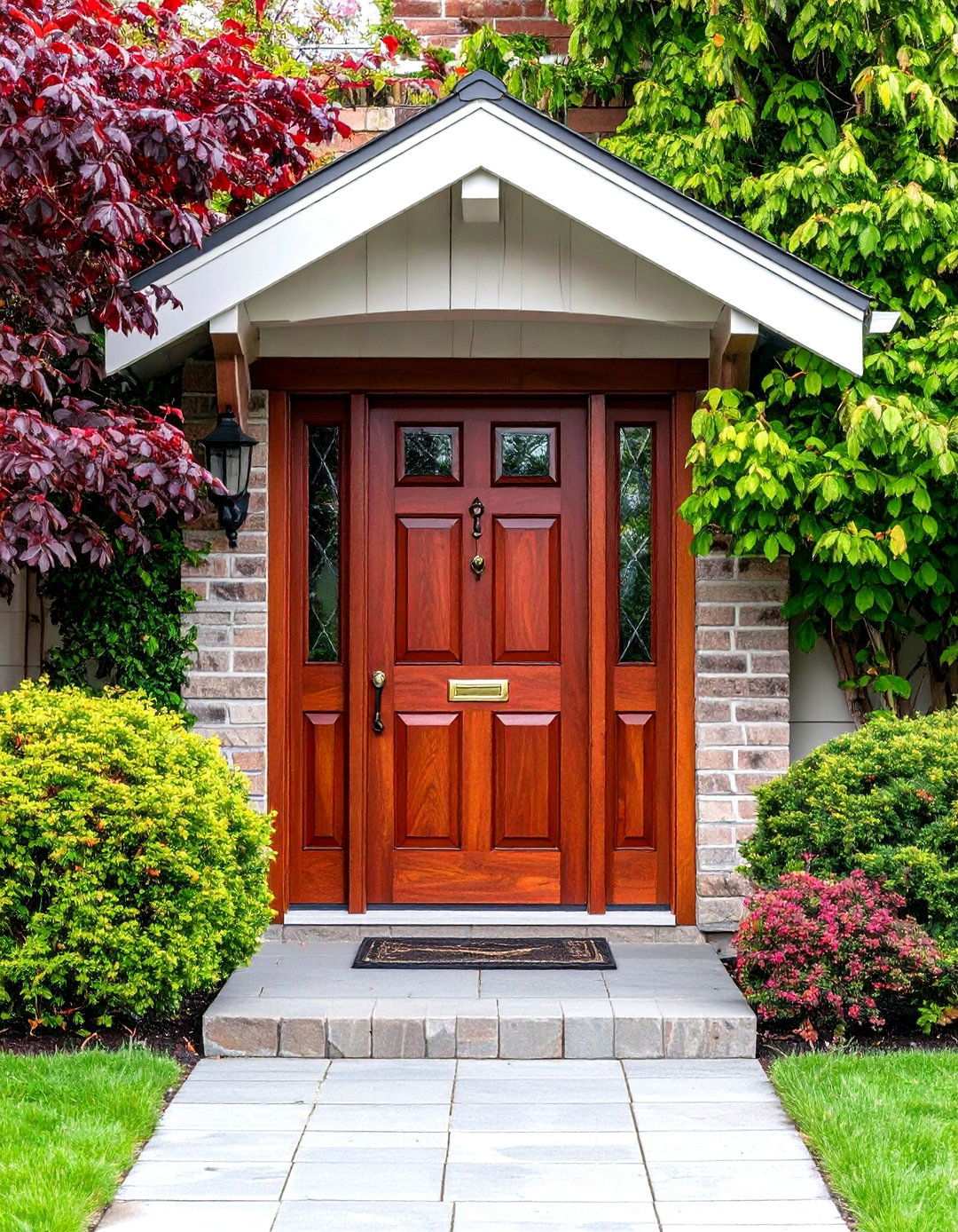 English Chestnut Stained Front Door - 24 Stained Front Door Ideas