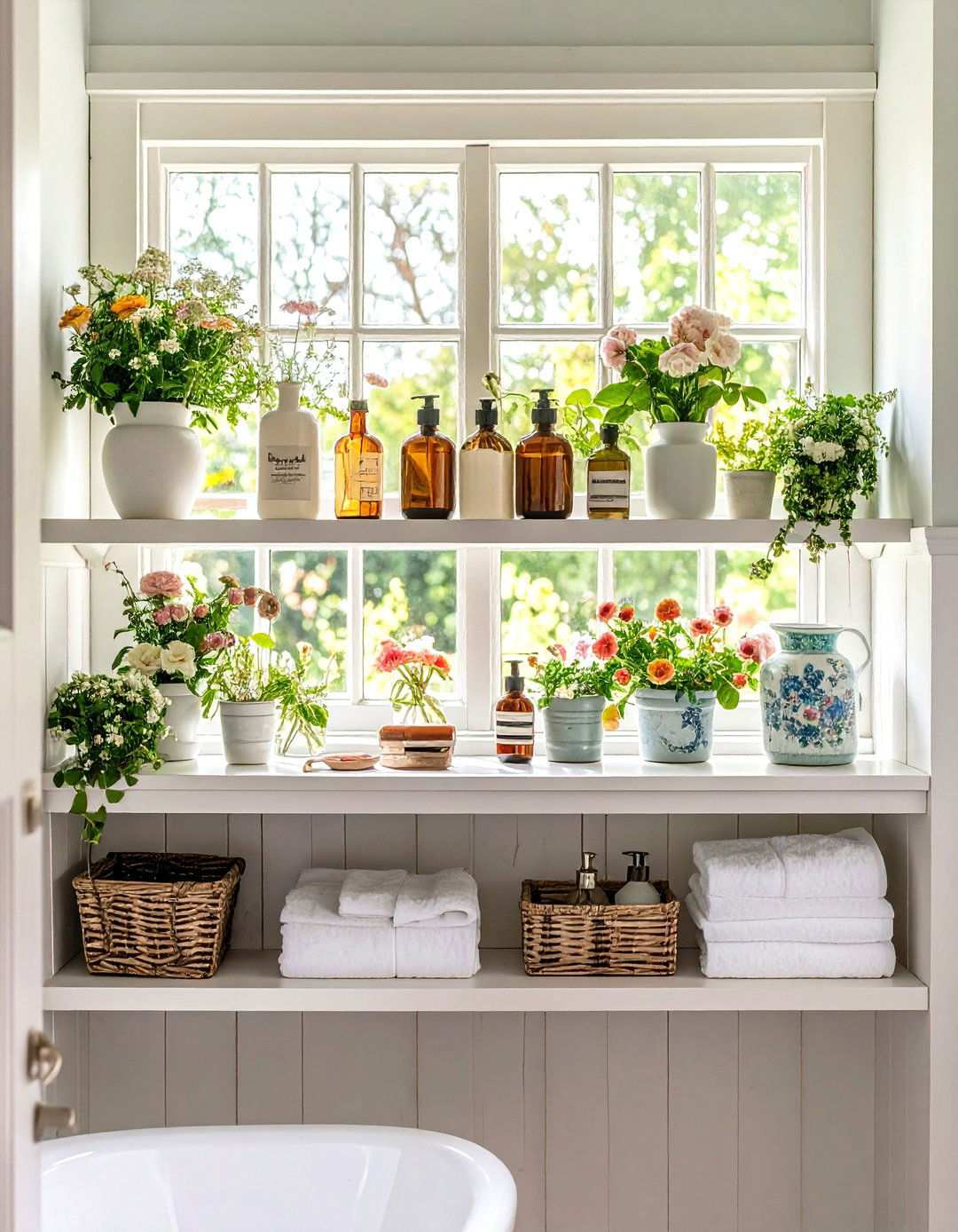 English Garden Bathroom Botanical - 24 Shelf Decor Ideas