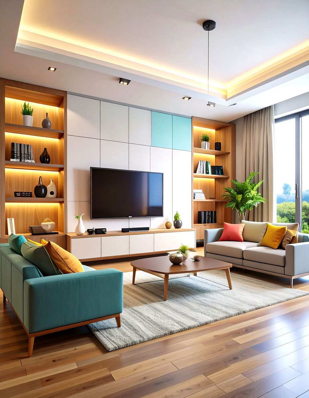 Entertainment Center Media Niche - 24 Wall Niche Ideas