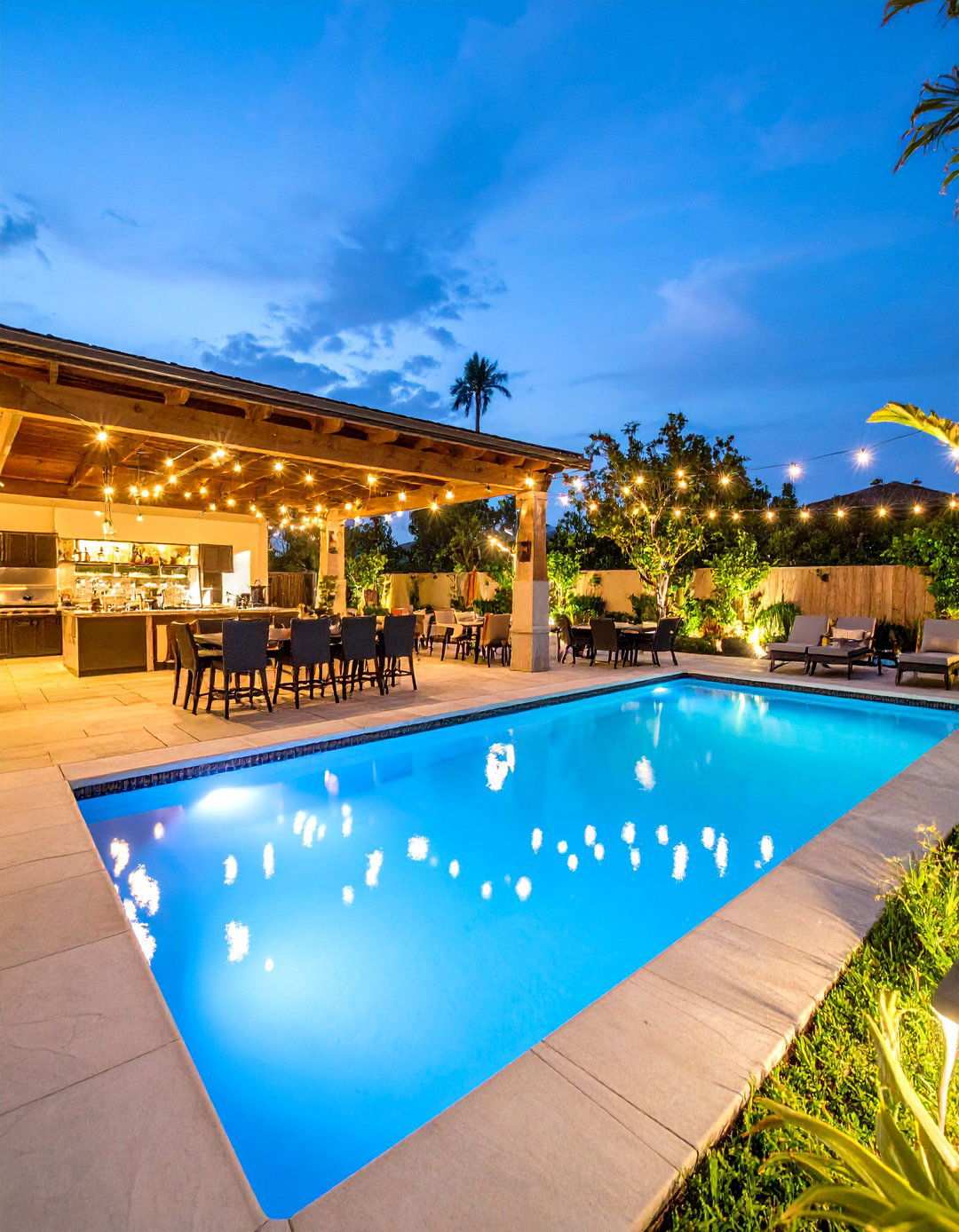 Entertainment Hub Design - 24 Rectangle Pool With Hot Tub