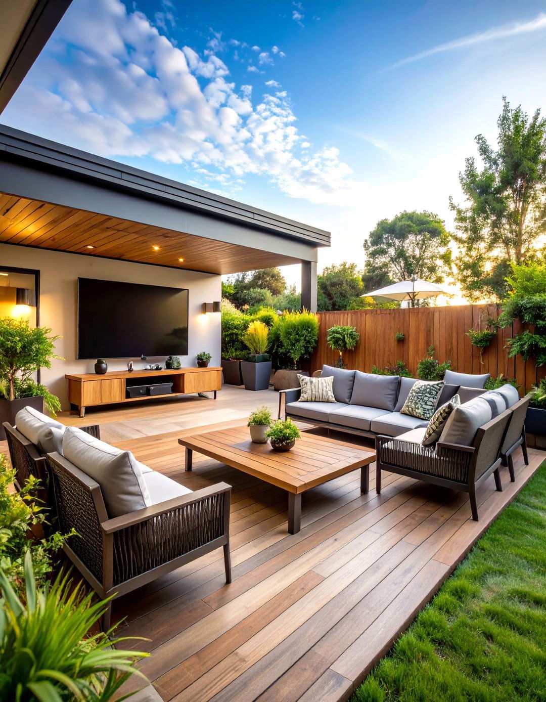 Entertainment Hub Patio Design - 24 townhouse patio ideas