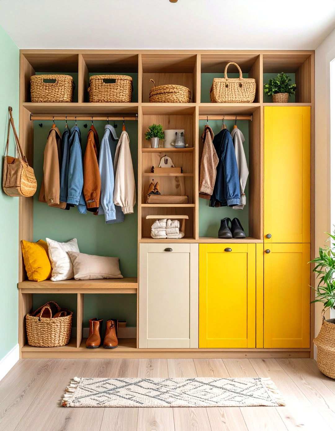 Entryway Mudroom Storage Systems - 24 Tiny House Storage Ideas