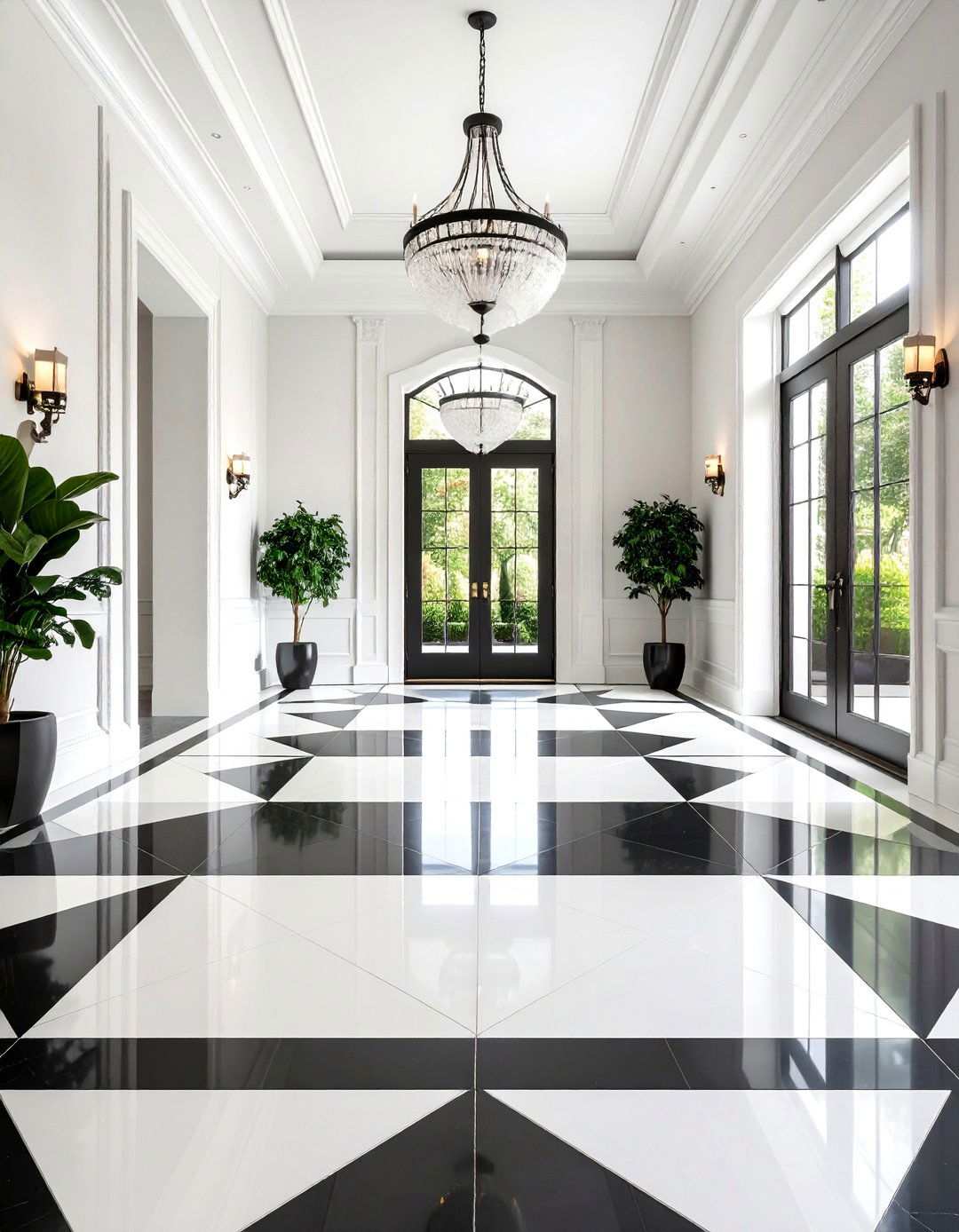 Entryway Statement Floor - 24 Painted Floor Ideas