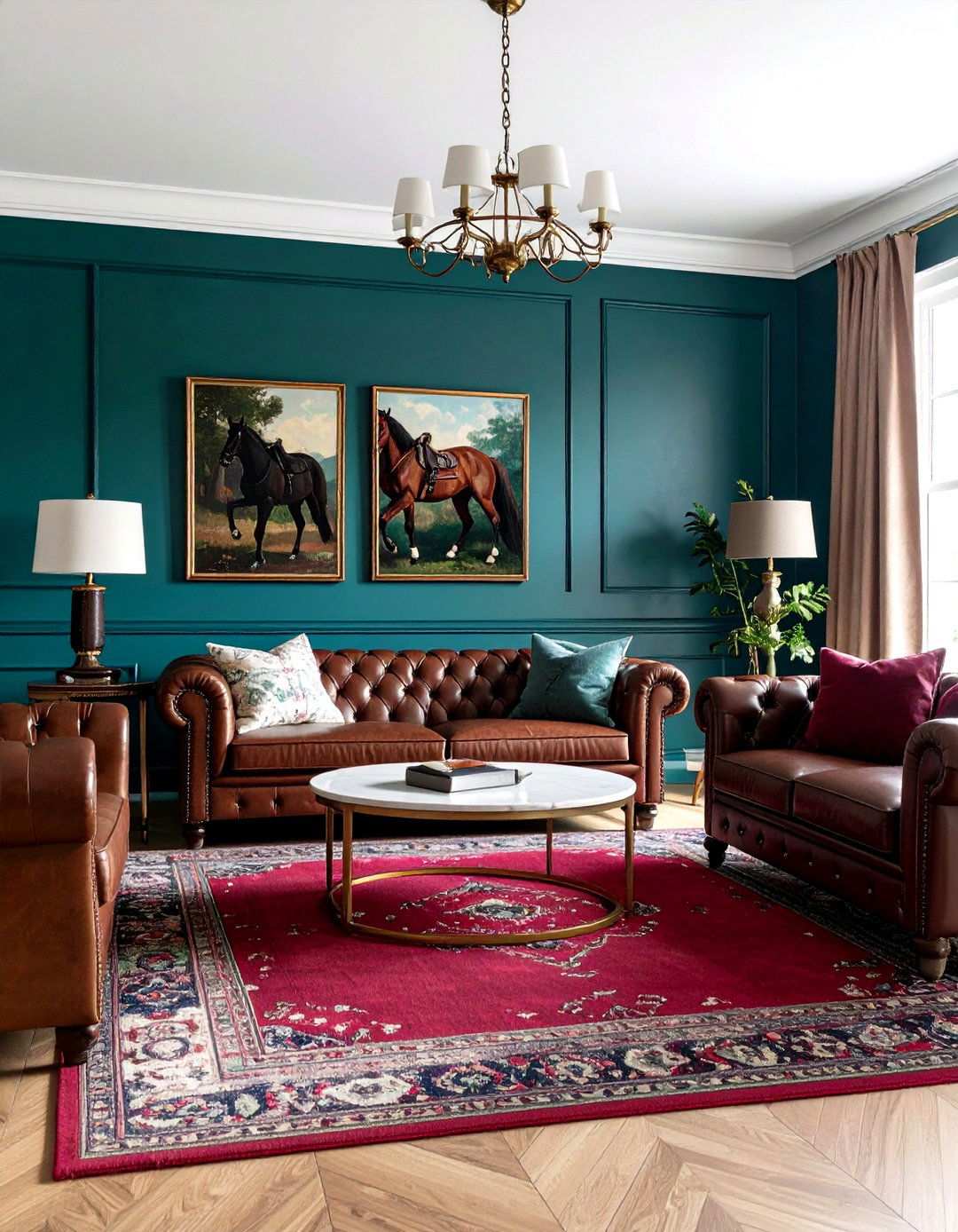 Equestrian Theme Family Room - 24 Preppy Room Ideas