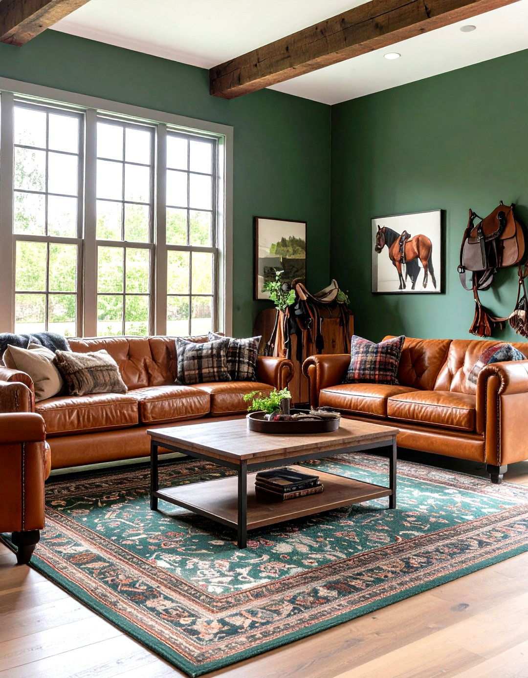 Equestrian Theme Living Room - 24 Preppy Living Room Ideas