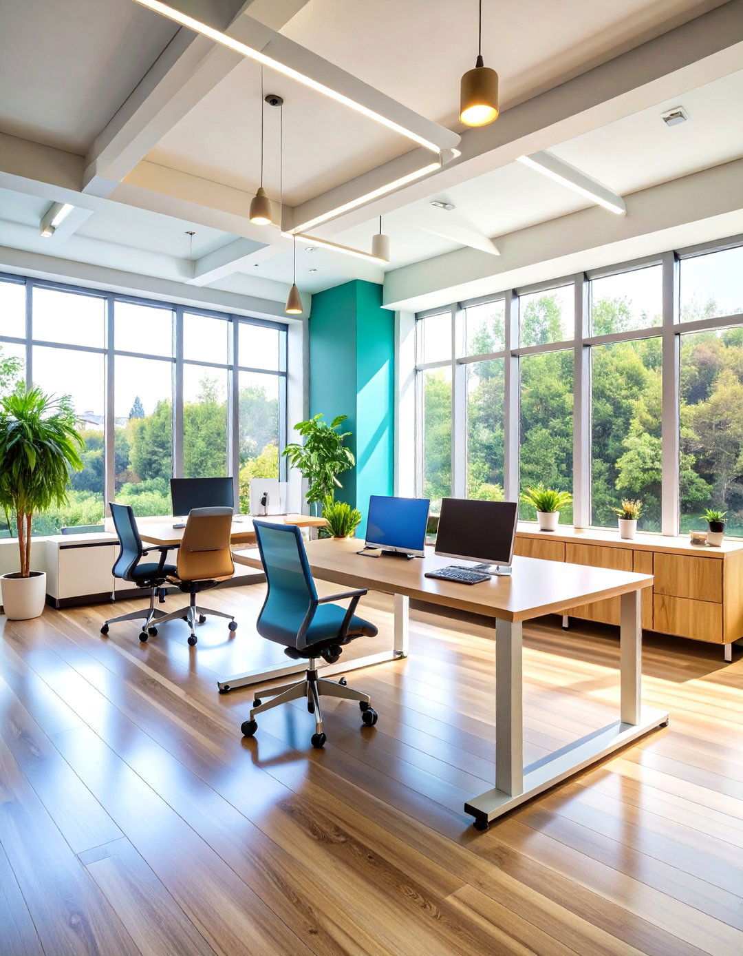 Ergonomic Wellness Office - 24 Modern Home Office Ideas
