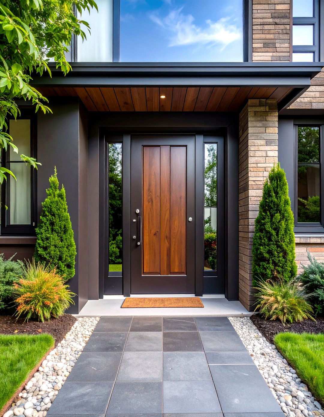 Espresso Black Stained Front Door - 24 Stained Front Door Ideas