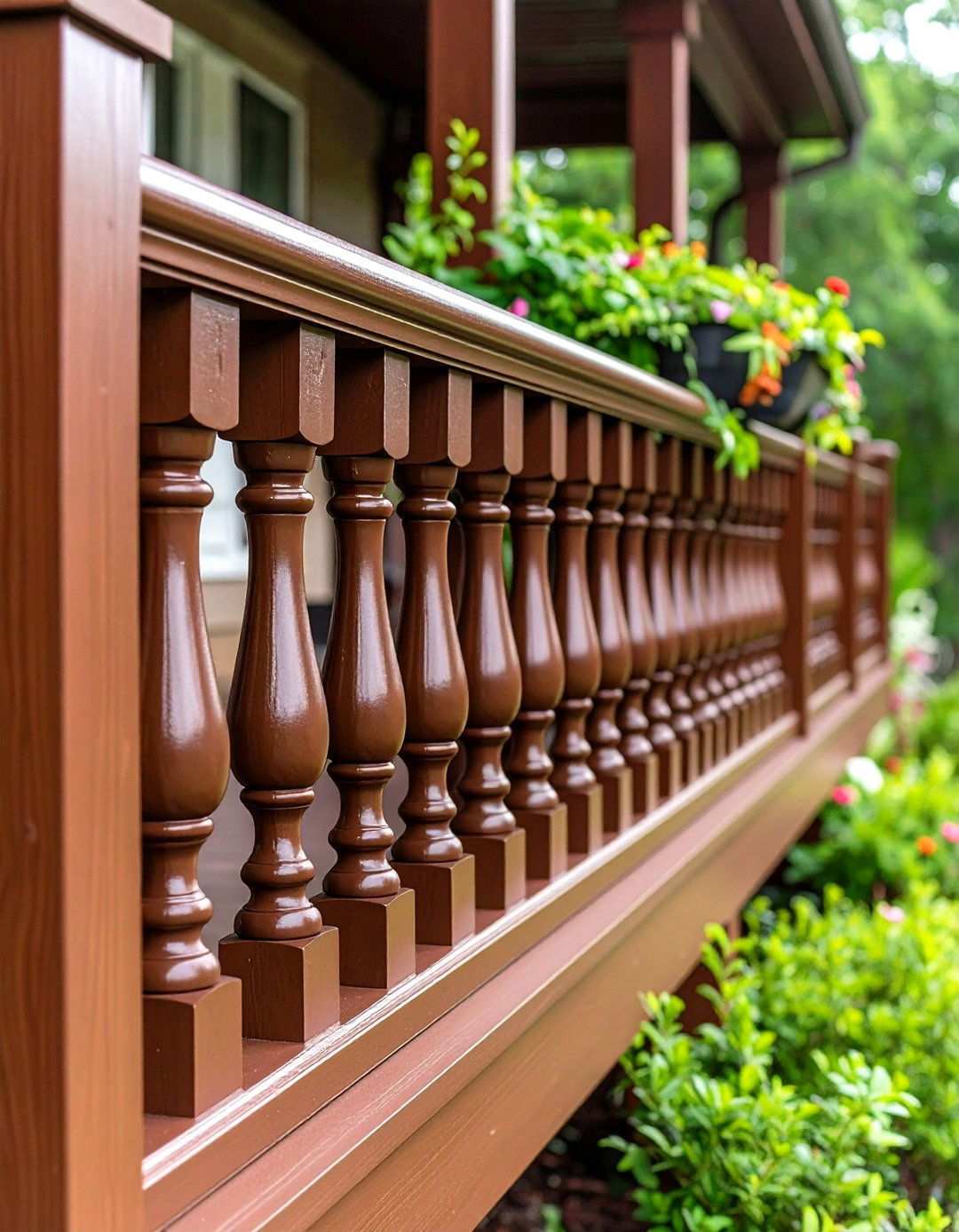 Espresso Brown Railings - 24 Porch Paint Colors