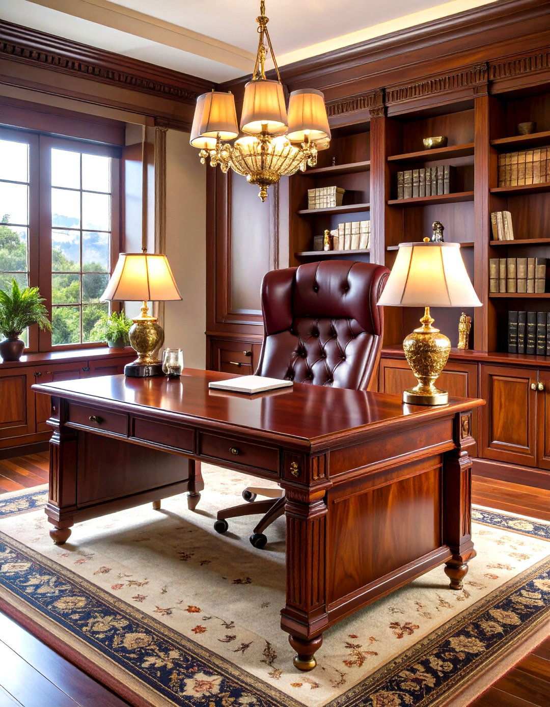 Executive Traditional Office - 24 Home Office Ideas for Him
