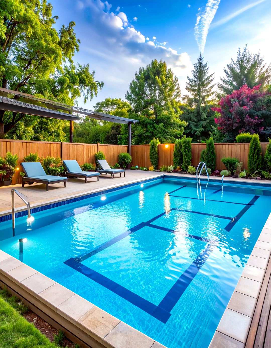 Exercise and Fitness Pool Design - 24 Semi Inground Pool Ideas