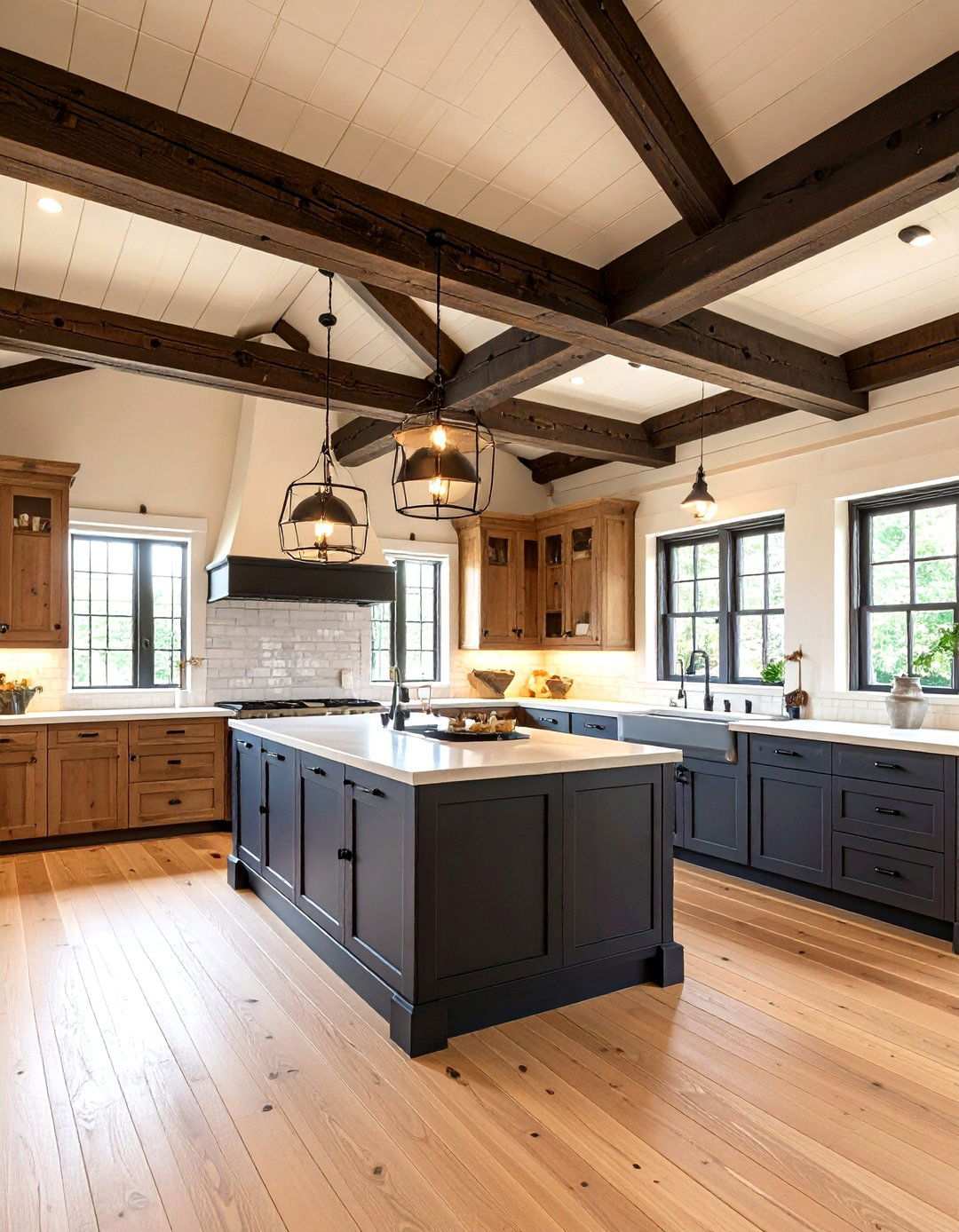 Exposed Beam Ceiling Design - 24 Tudor Kitchen Ideas