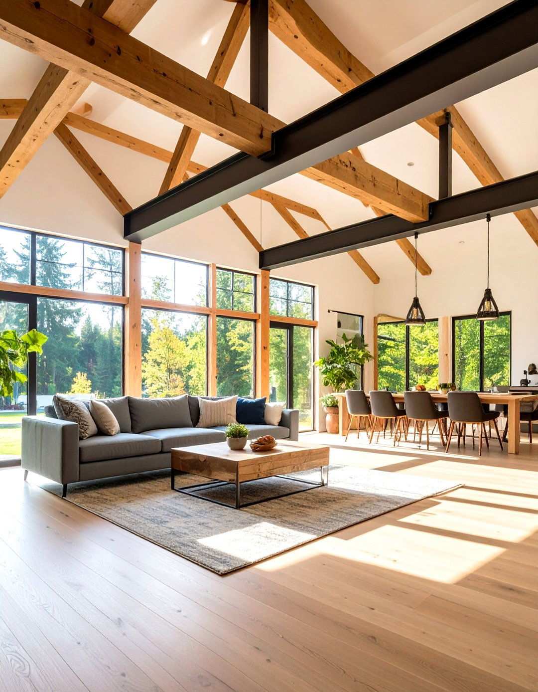 Exposed Beam Elements - 24 Modern Ranch House