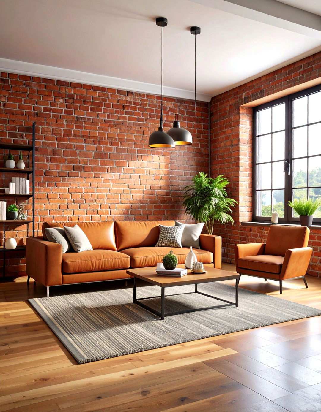 Exposed Brick Wall Designs - 24 Living Room Accent Wall Ideas