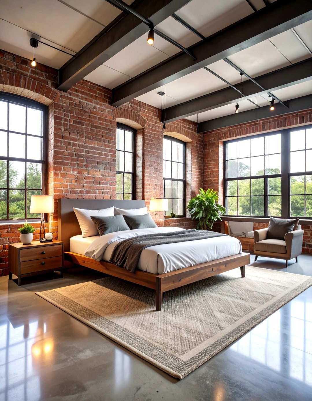 Exposed Brick Warehouse Bedroom - 24 Man Cave Bedroom Ideas