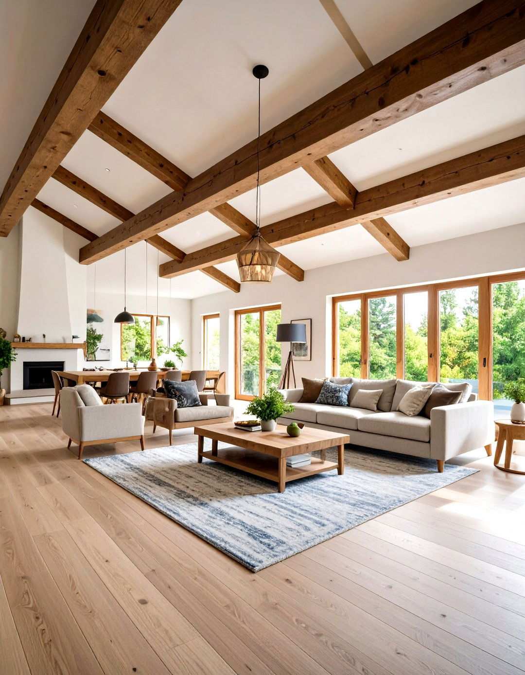 Exposed Ceiling Beams Design - 24 Tuscan Living Room Ideas