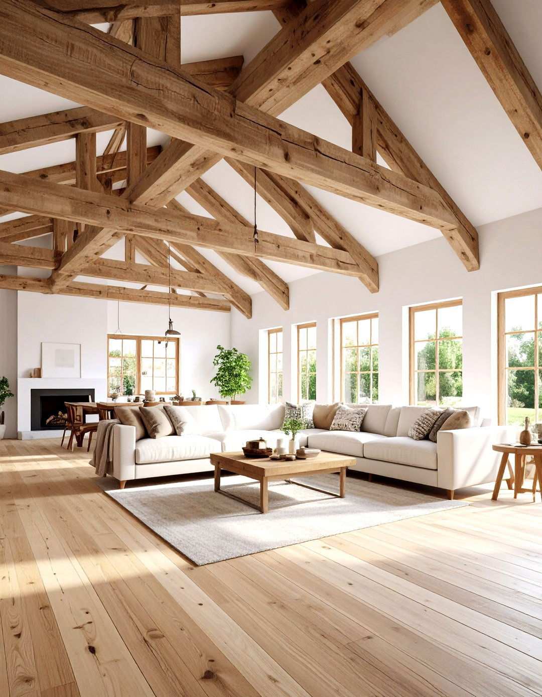 Exposed Reclaimed Wood Beams - 24 Rustic Ceiling Ideas