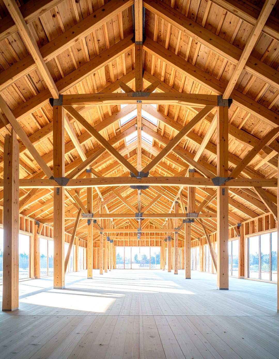 Exposed Truss Architectural Beam System - 24 Vaulted Ceiling With Beams