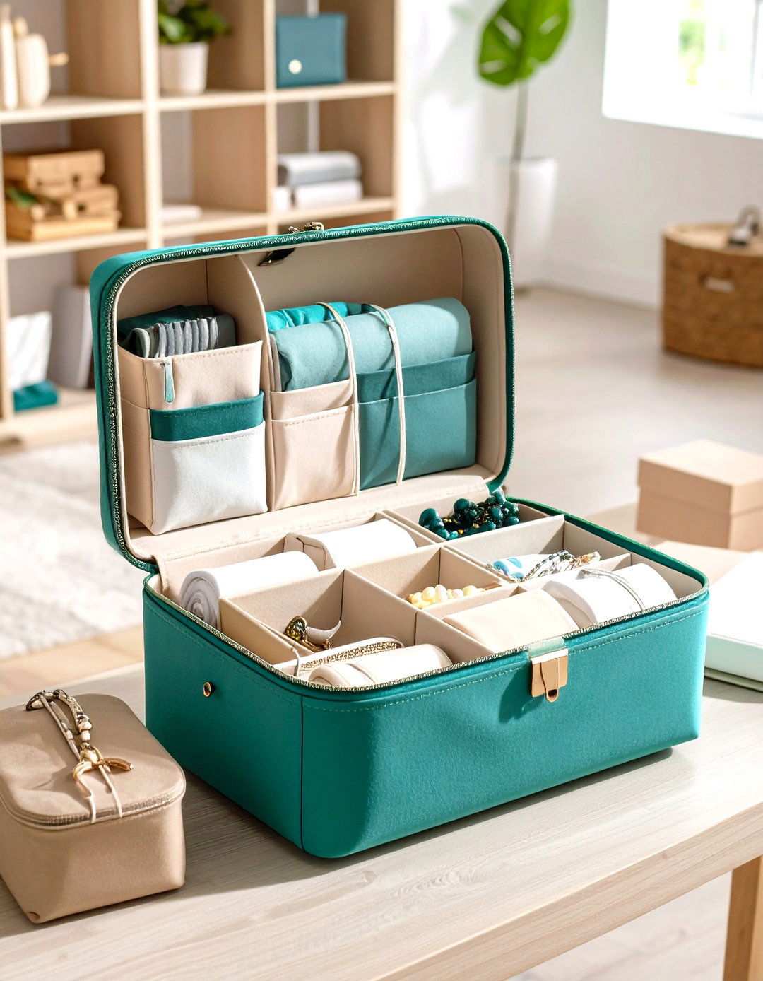Fabric Lined Jewelry Roll Organizers - 24 Jewelry Storage Ideas