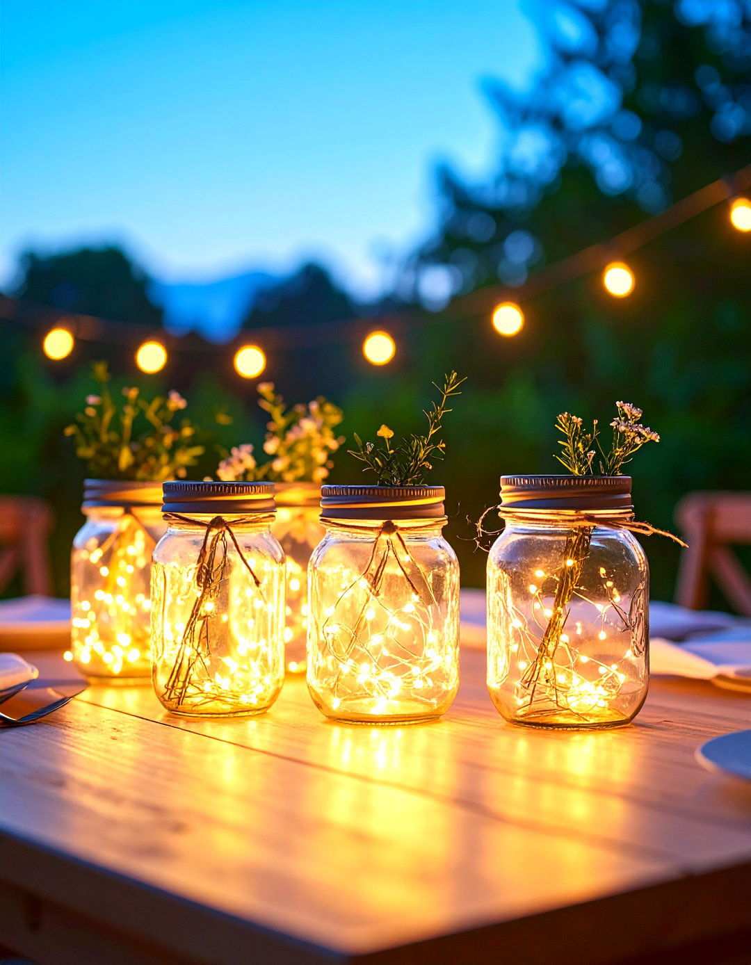 Fairy Light Magical Lanterns - 24 Mason Jar Centerpiece Ideas