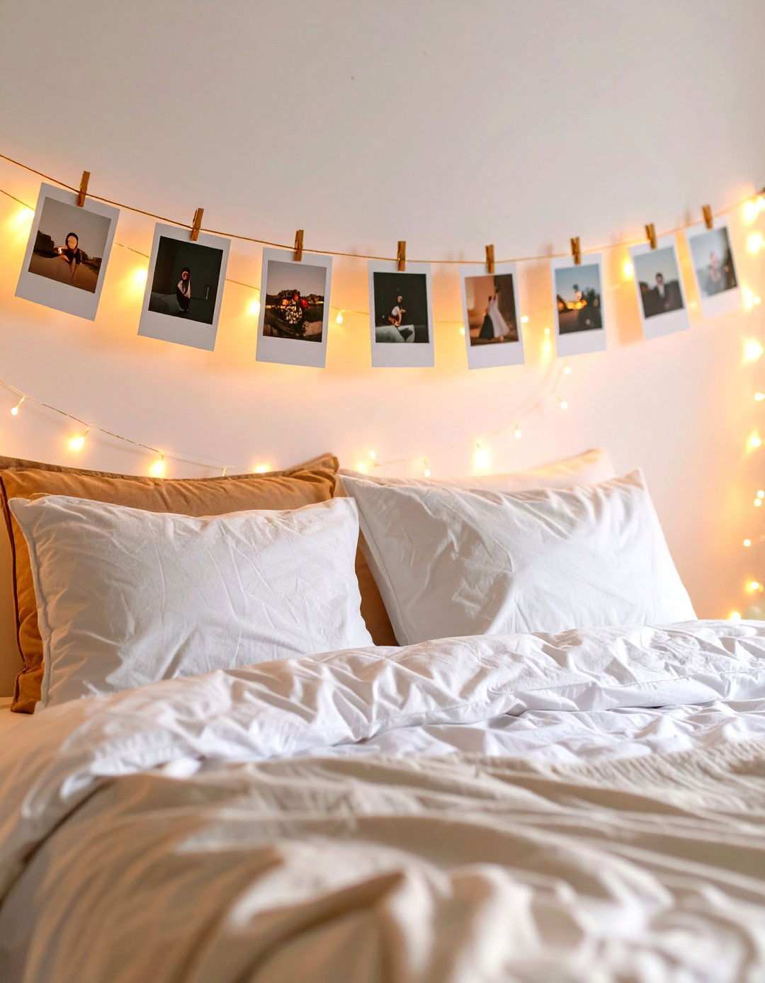 Fairy Light Photo String Displays - 24 Photo Wall Ideas
