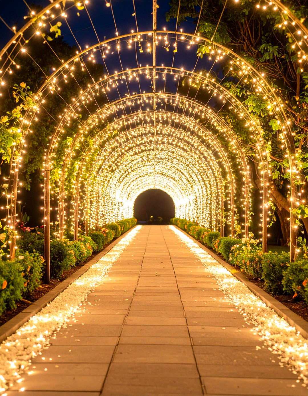 Fairy Light Tunnel Entrance - 24 Wedding Entrance Ideas