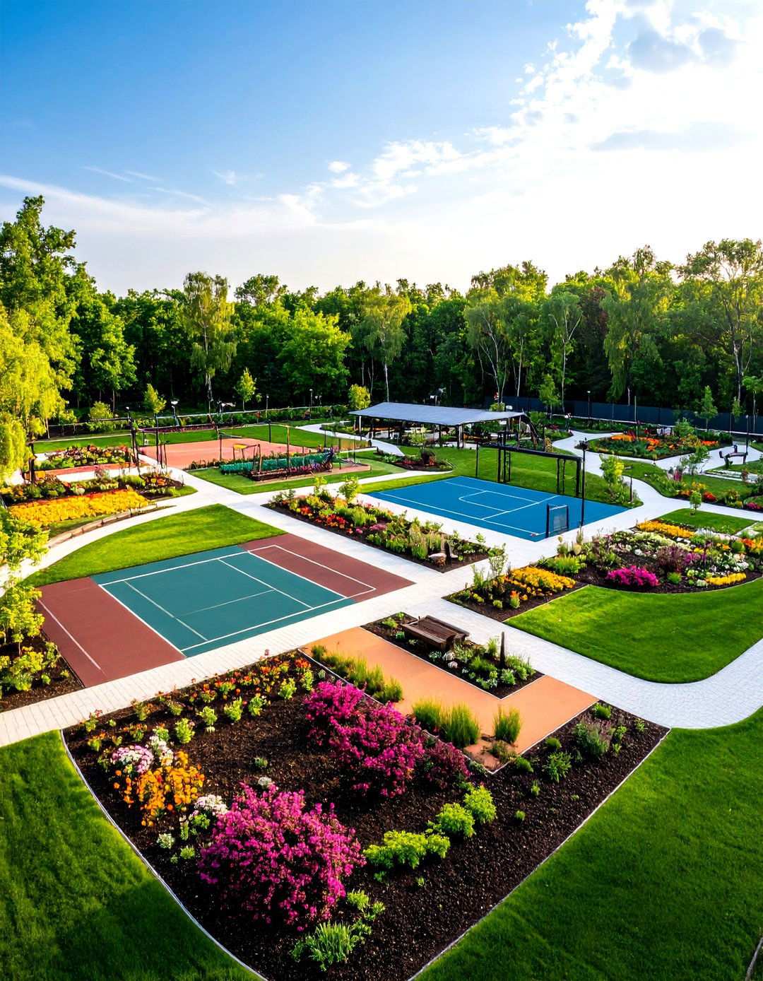 Fairy Sports Complex with Athletic Fields - 24 Large Fairy Garden Ideas