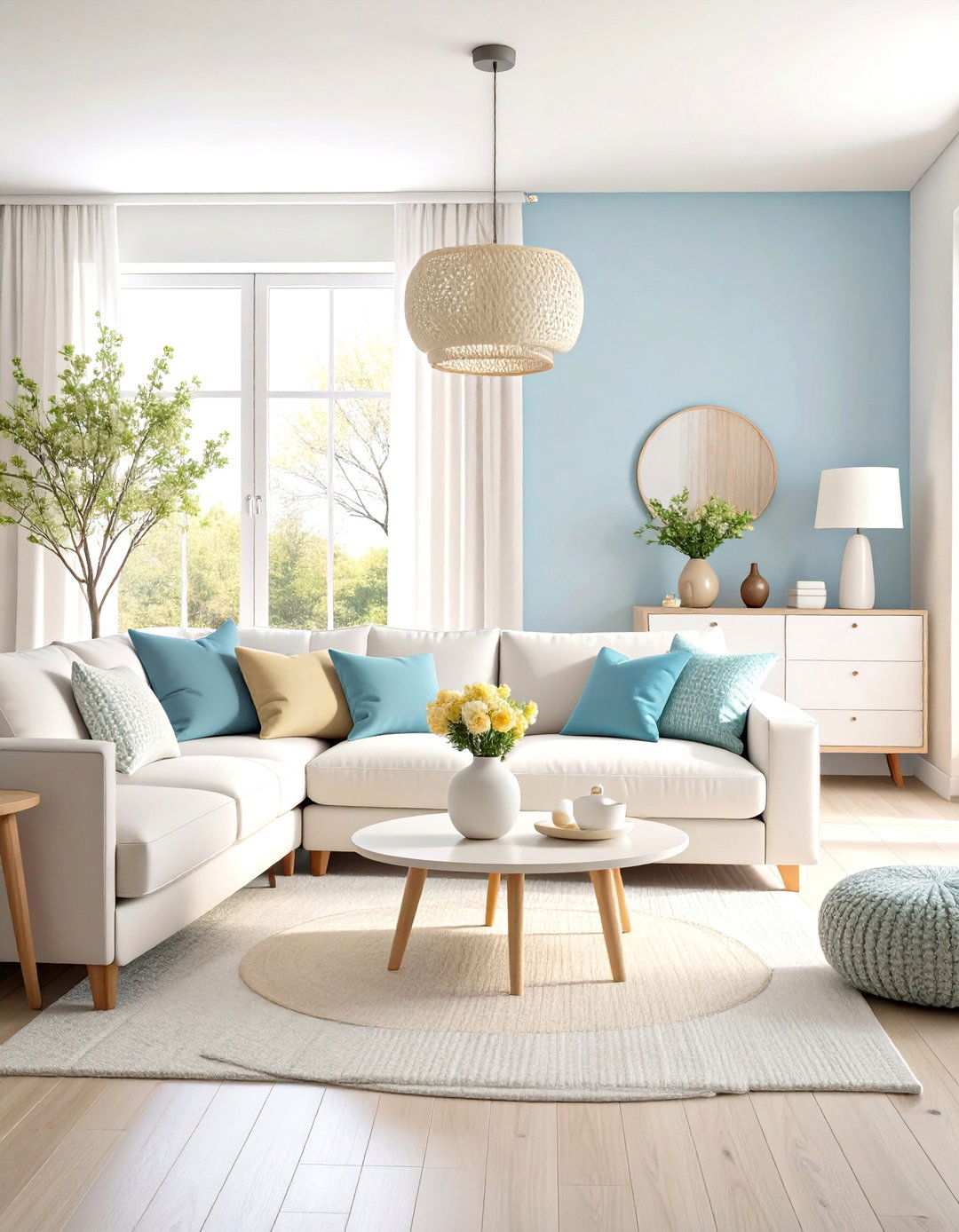 Family Friendly White Living Room - 24 White Living Room Ideas