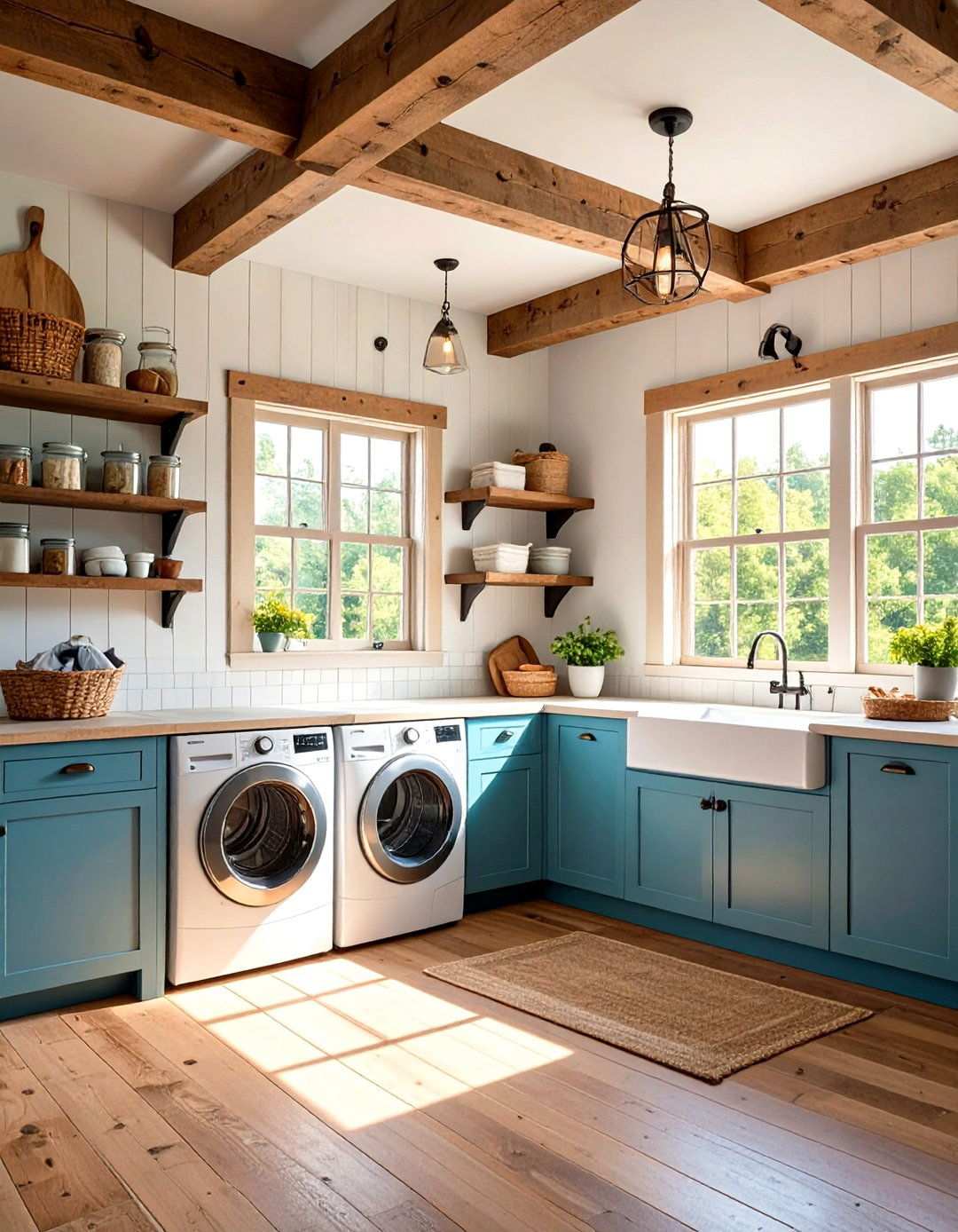 Farmhouse Charm Revival - 24 Modern Laundry Room Ideas