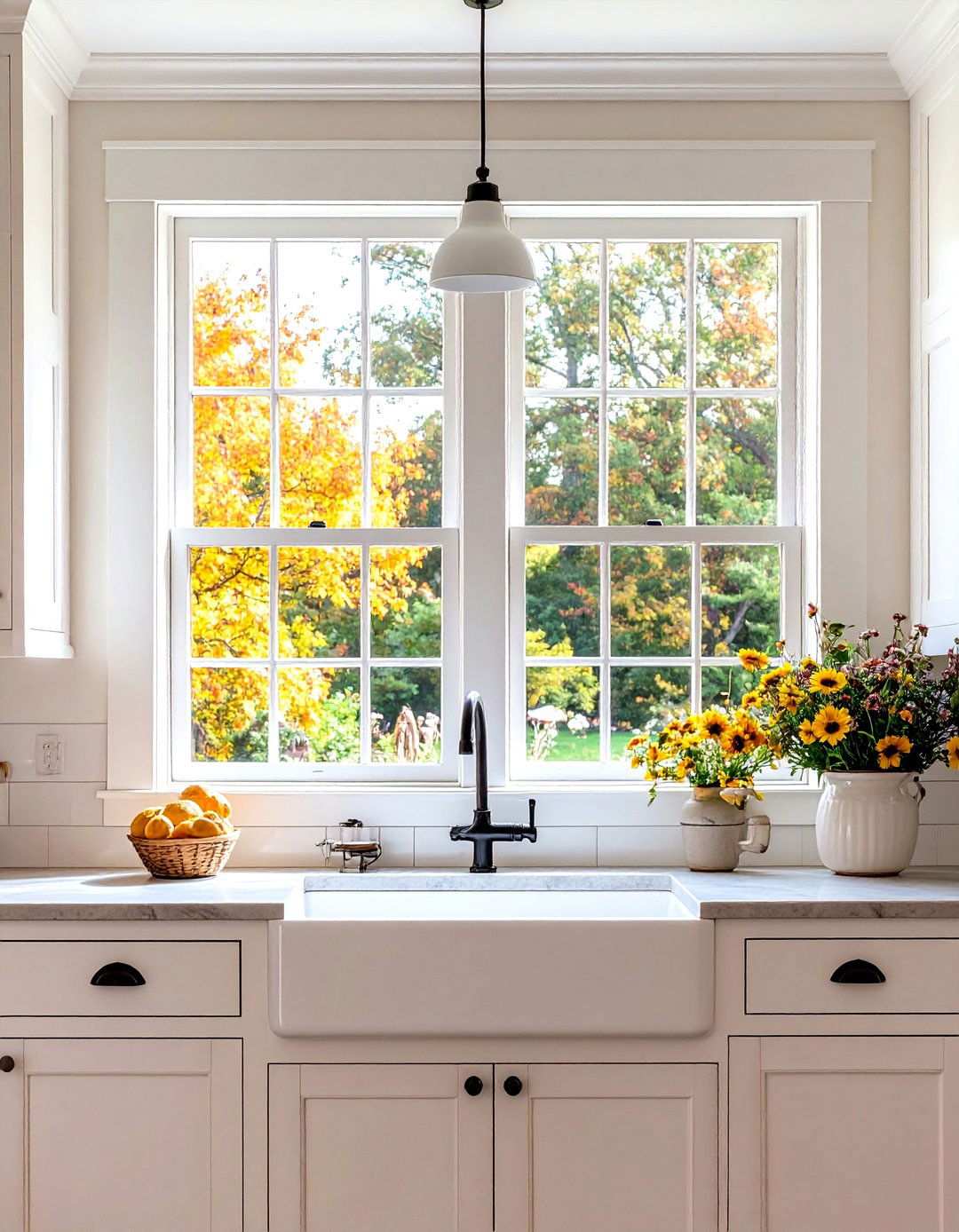 Farmhouse Double Hung Windows - 24 Kitchen Window Ideas Over Sink
