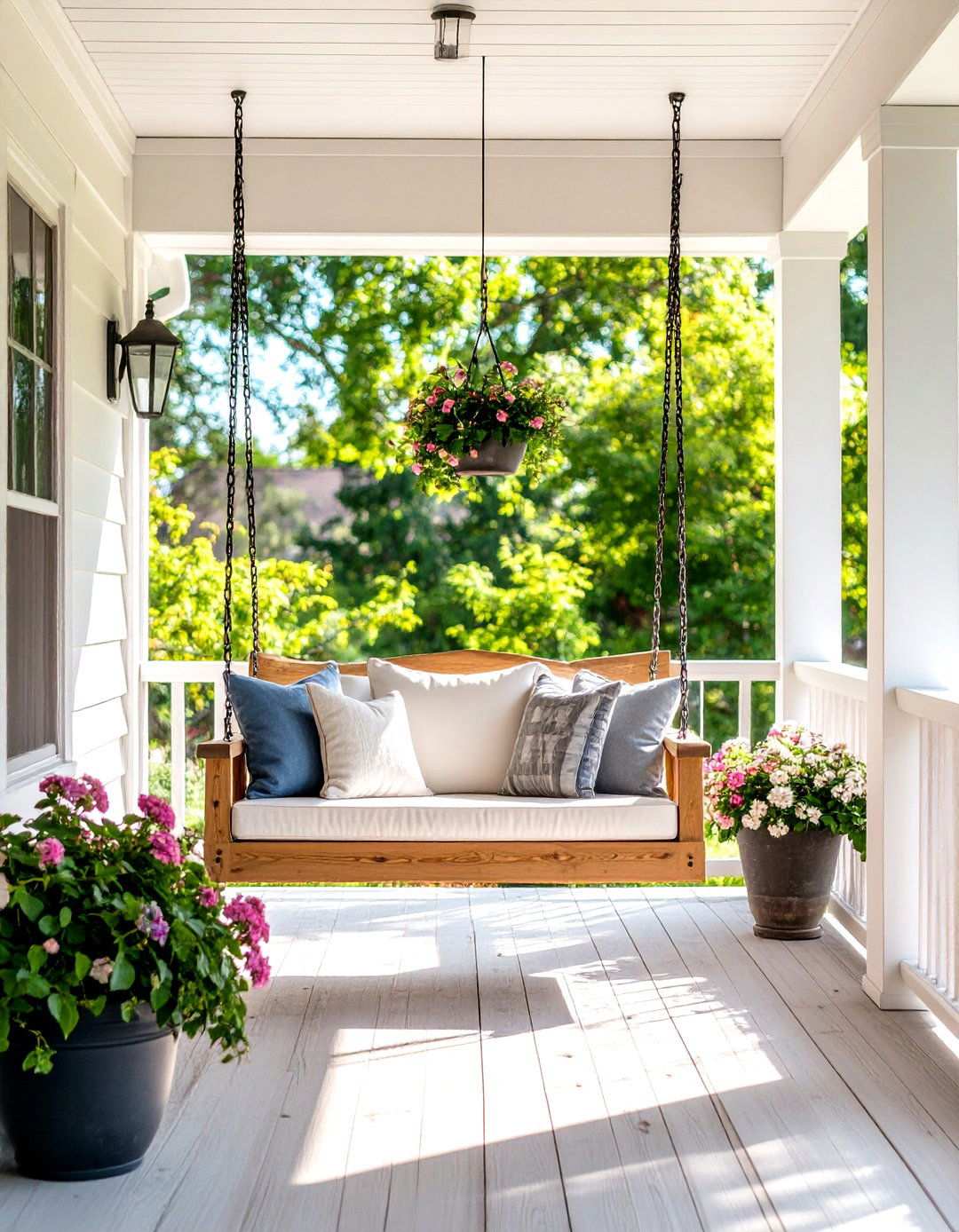 Farmhouse Porch Swing Sanctuary - 24 Rustic Front Porch Ideas