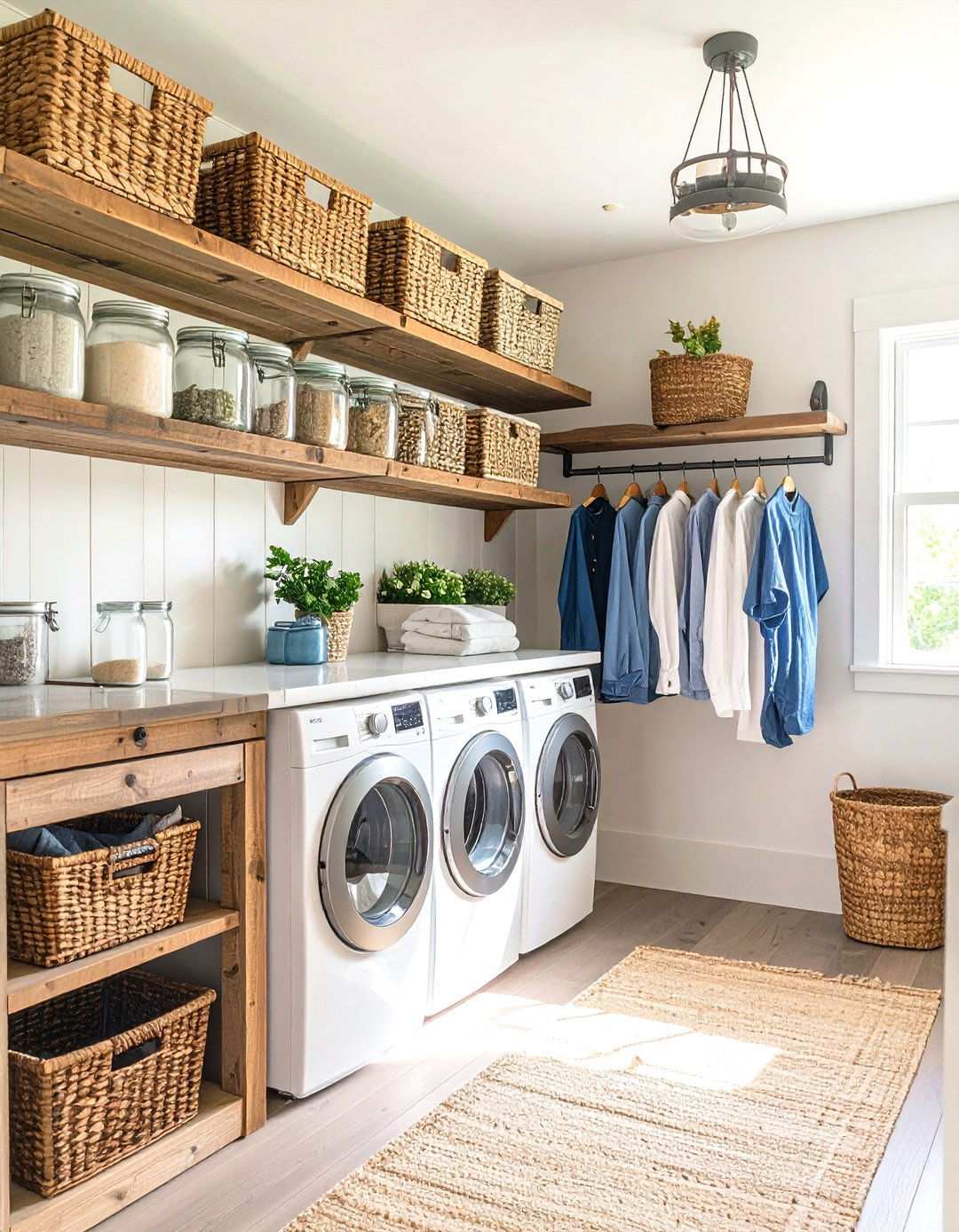 Farmhouse Rustic Charm Design - 24 Laundry Closet Ideas