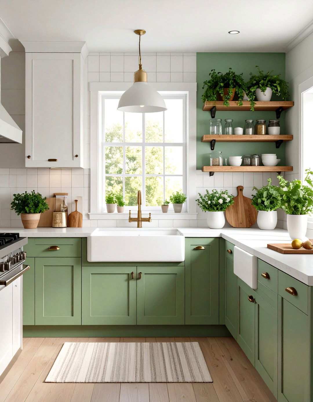 Farmhouse Rustic Kitchen with Shiplap Accent Wall - 24 Small Kitchen Ideas on a Budget