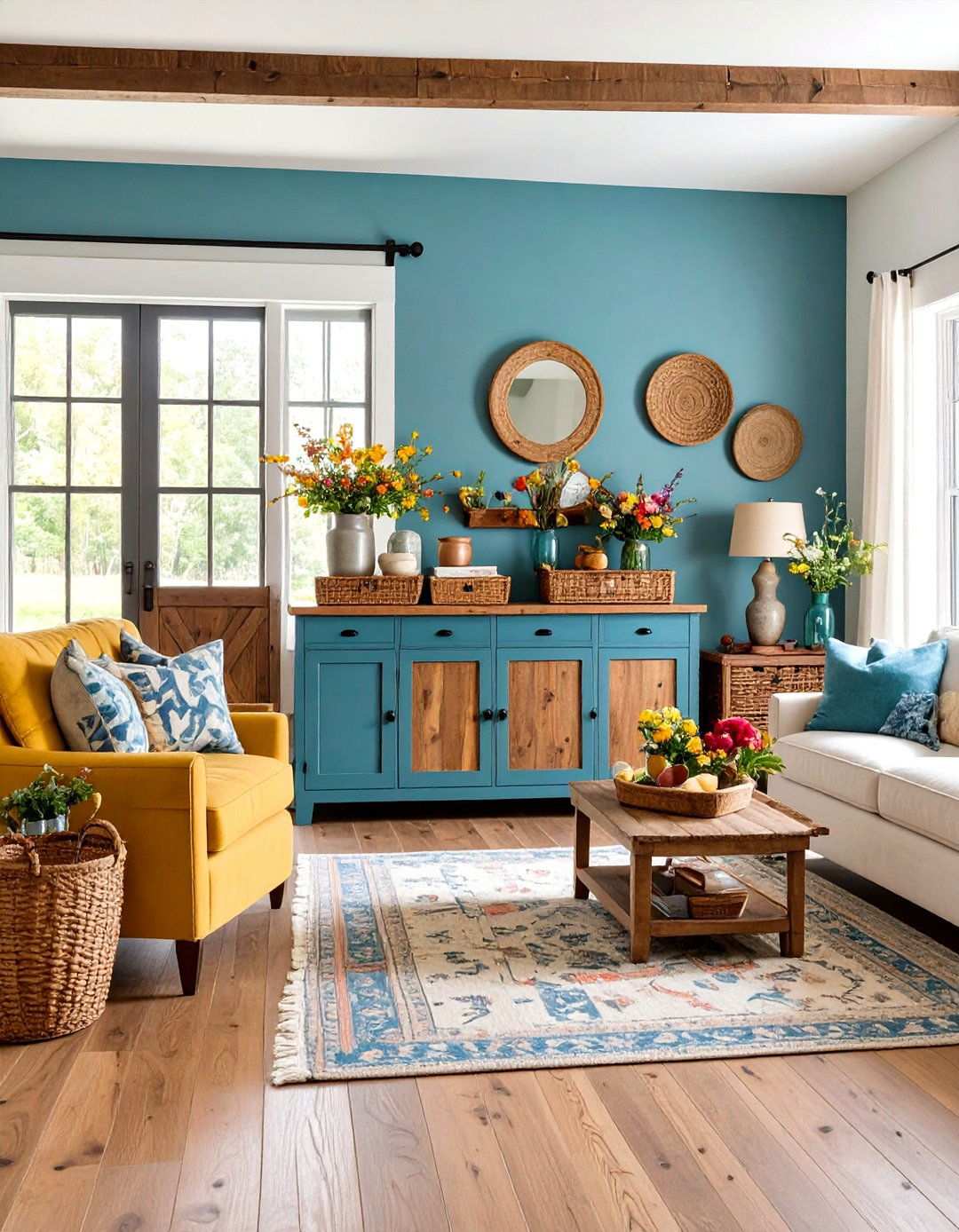 Farmhouse Rustic Media Storage - 24 Tv Console Decor Ideas
