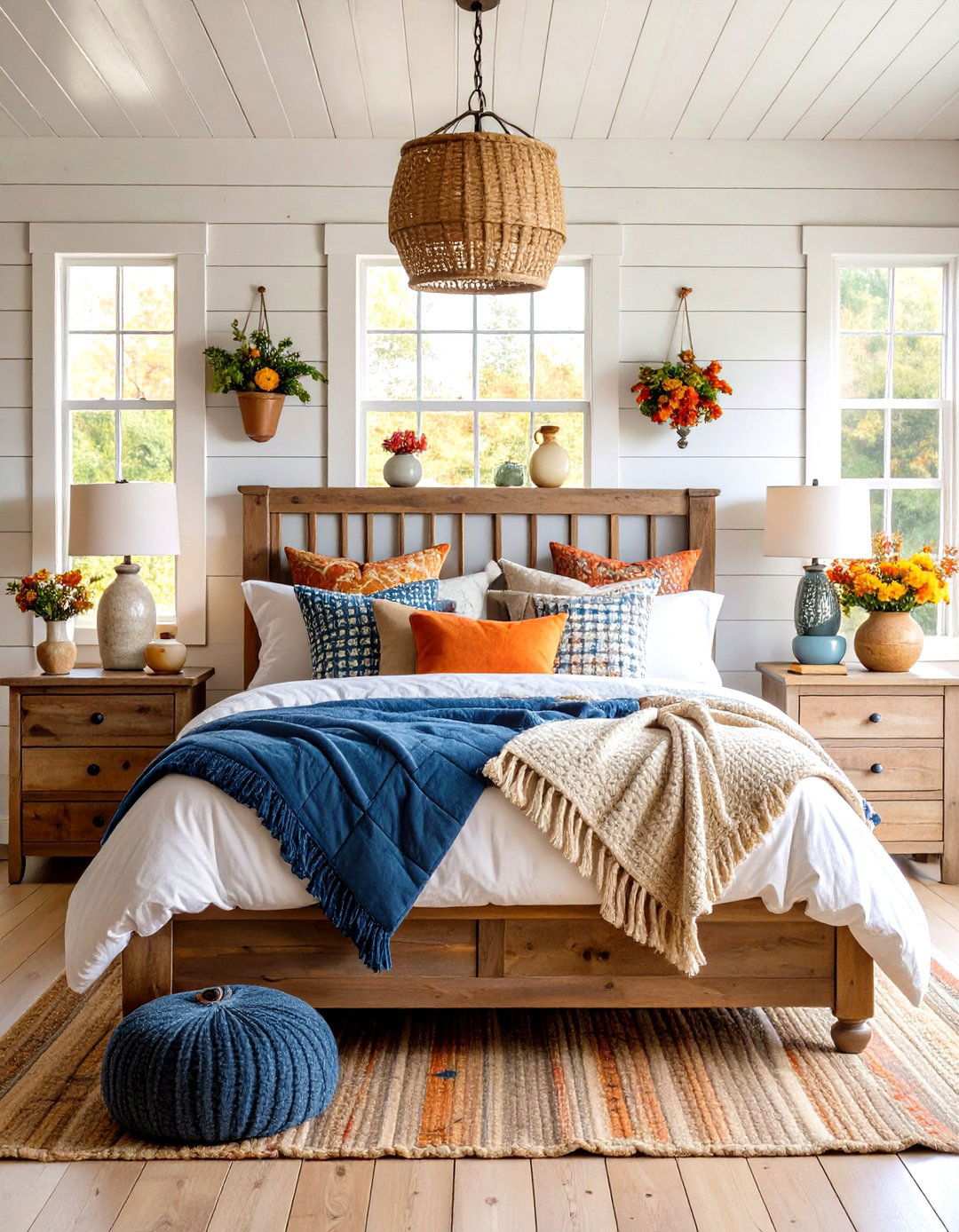 Farmhouse Rustic with Shiplap Accents - 24 Large Bedroom Design Ideas