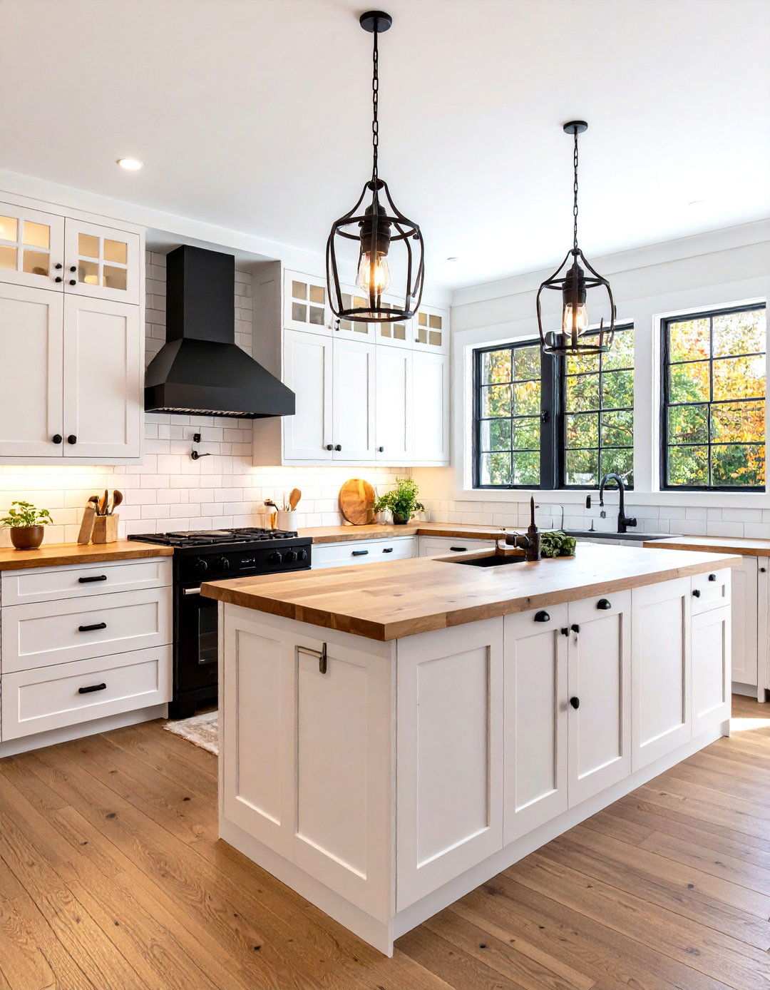 Farmhouse Shaker Cabinet Design - 24 White Kitchen with Black Appliances Ideas