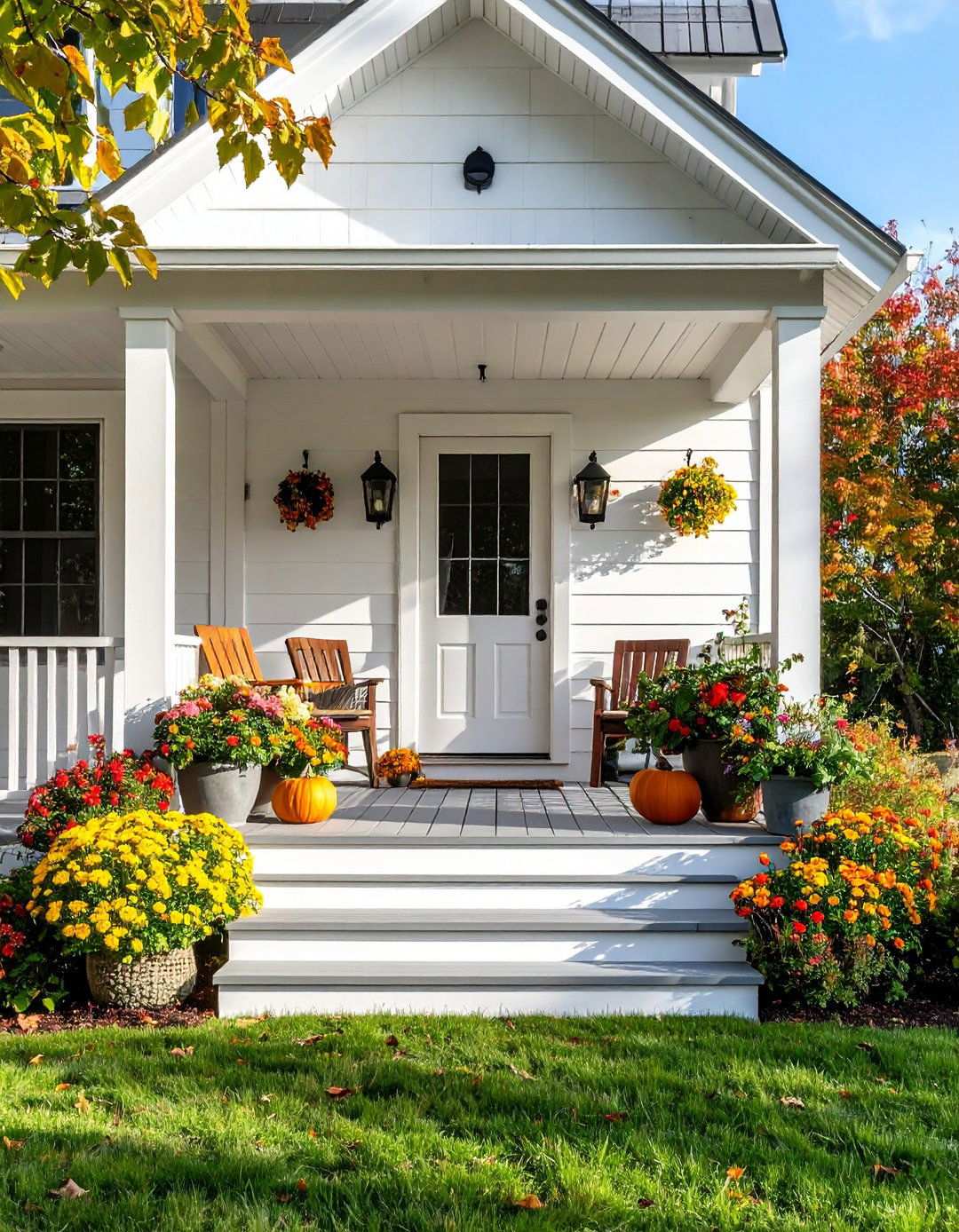 Farmhouse Shiplap and Board Elements - 24 Raised Ranch Front Porch Ideas