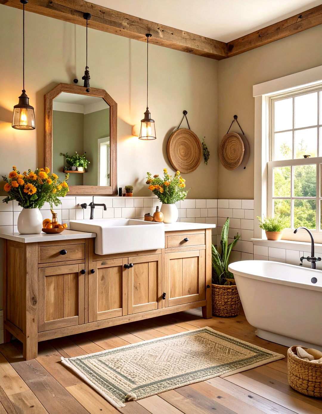 Farmhouse Vintage Charm - 24 Vintage Bathroom Ideas
