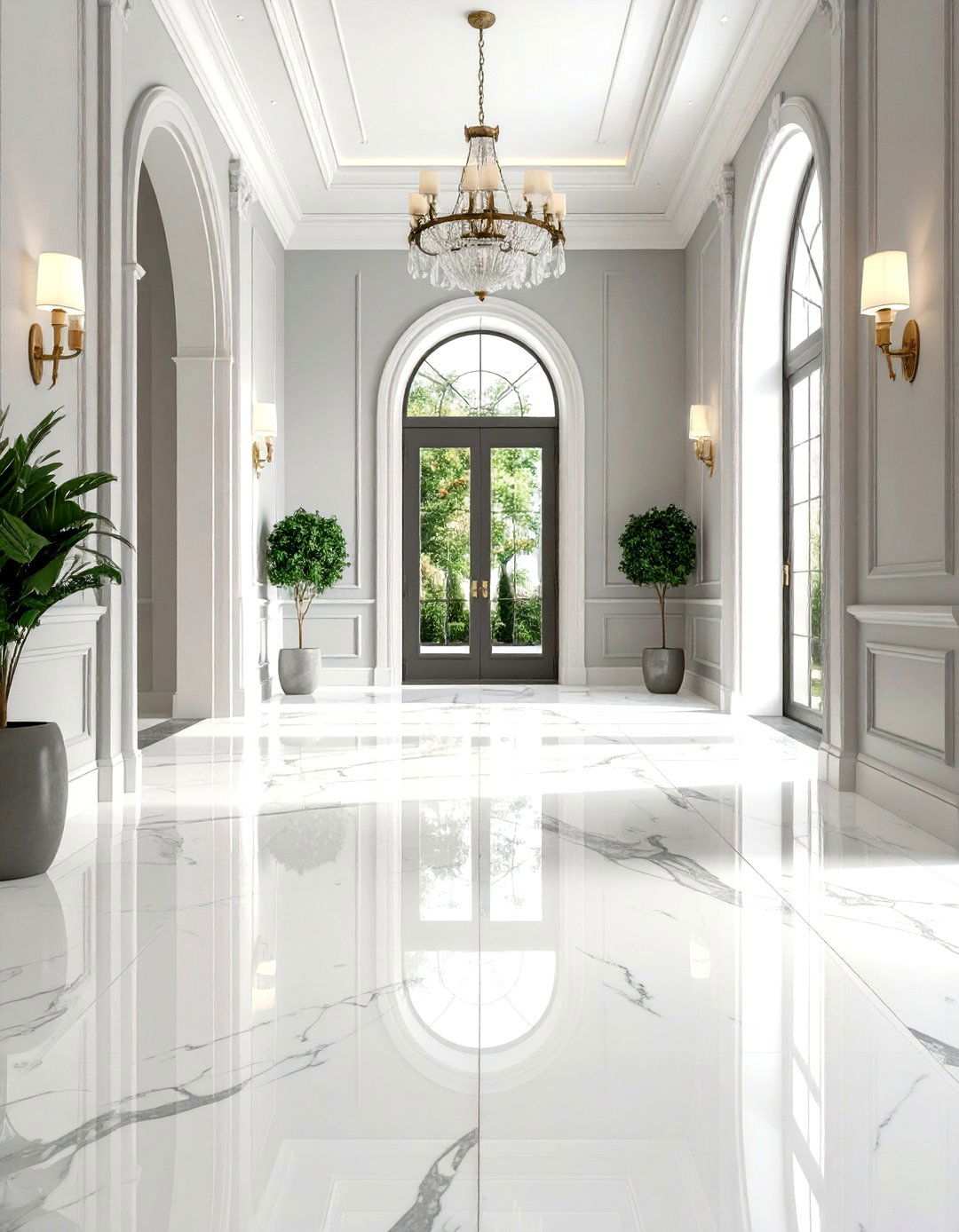 Faux Marble Painted Floor - 24 Painted Floor Ideas