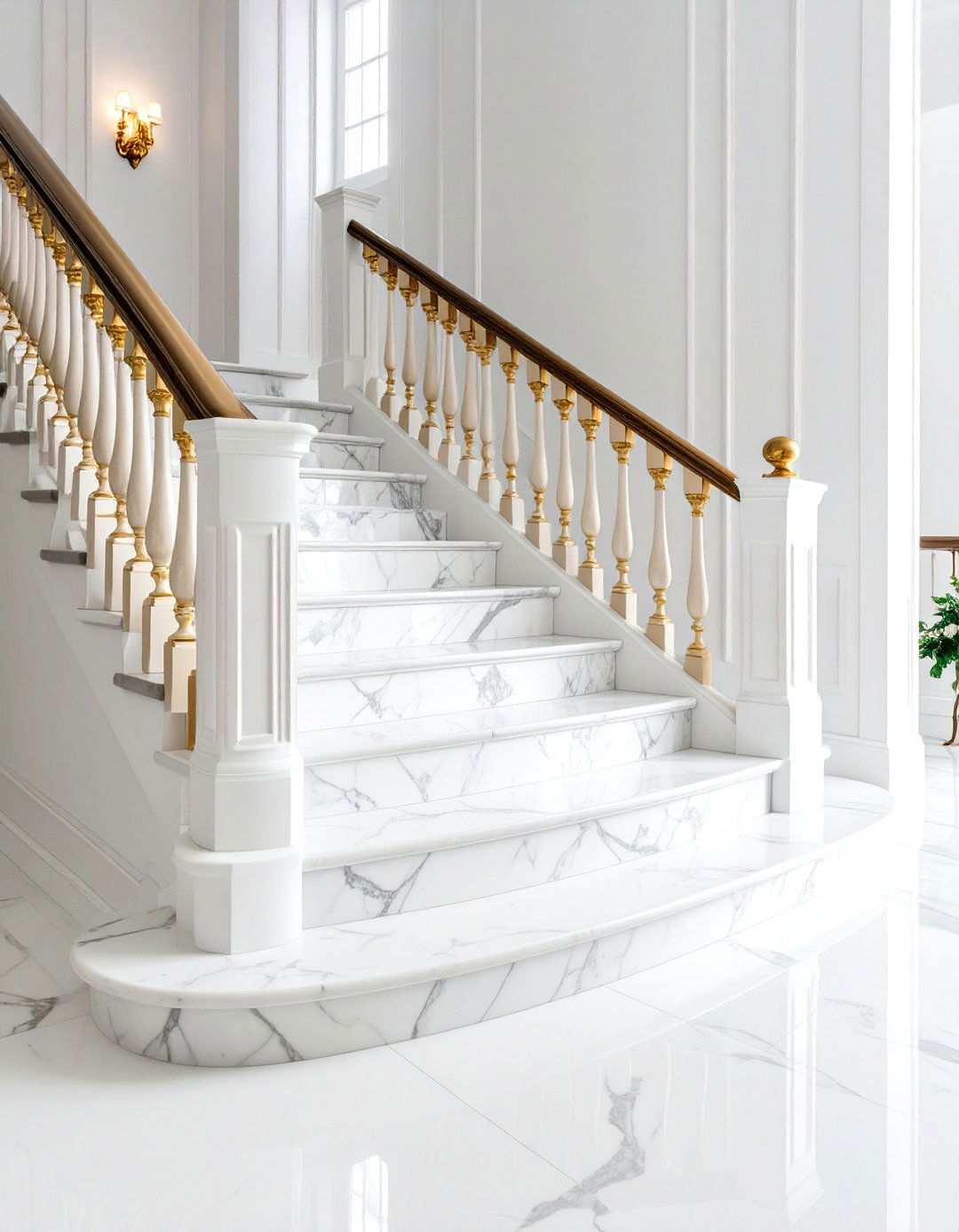 Faux Marble Painted Stair Technique - 24 Painted Stair Ideas