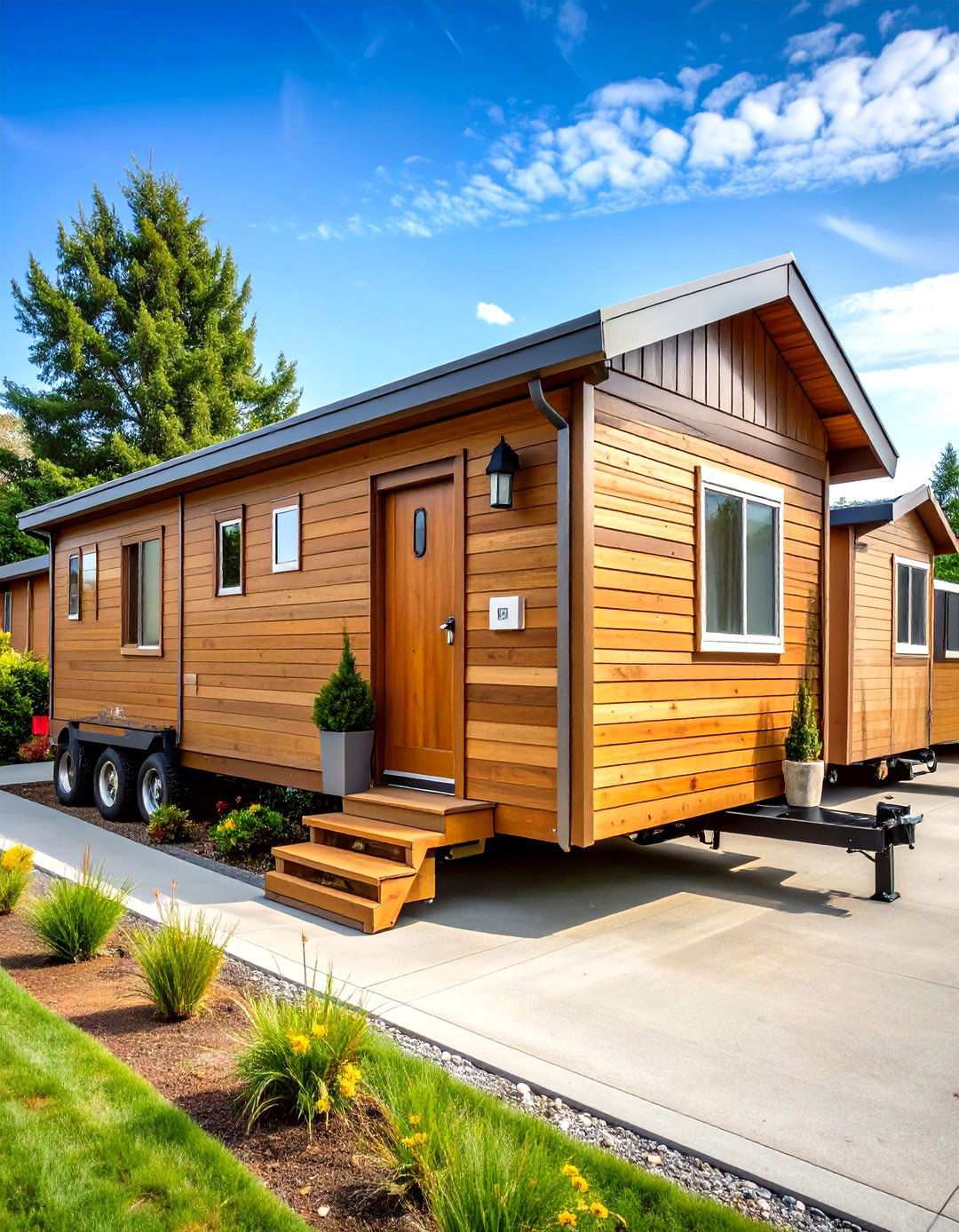 Fiber Cement Wood Grain Texture Panels - 24 Mobile Home Siding Design Ideas