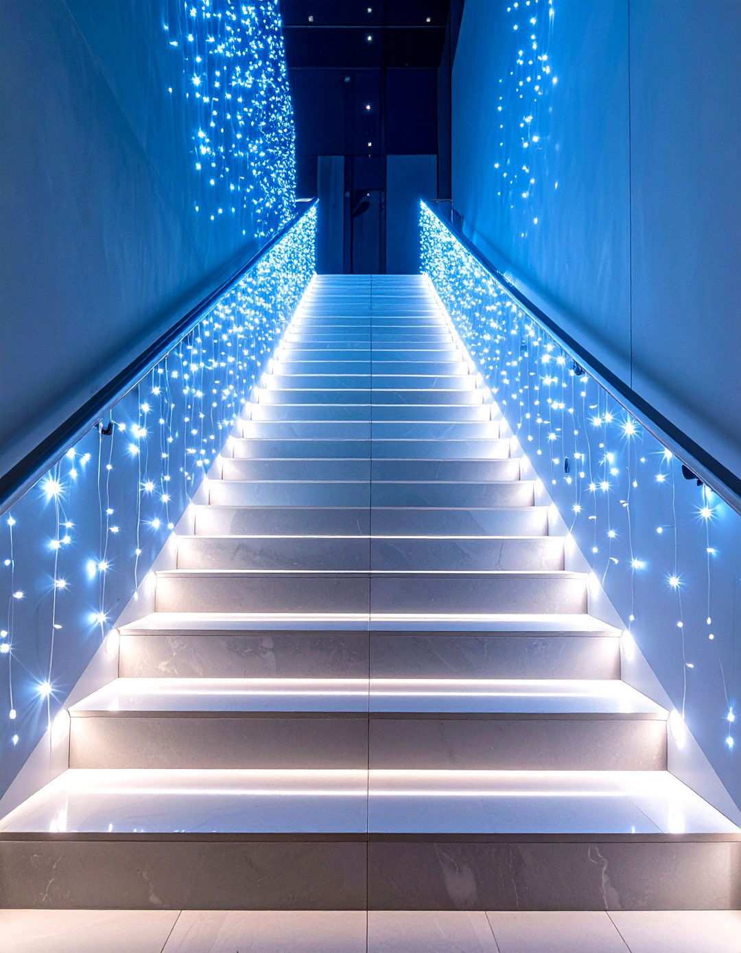 Fiber Optic Star Effects - 24 Staircase Lighting Ideas
