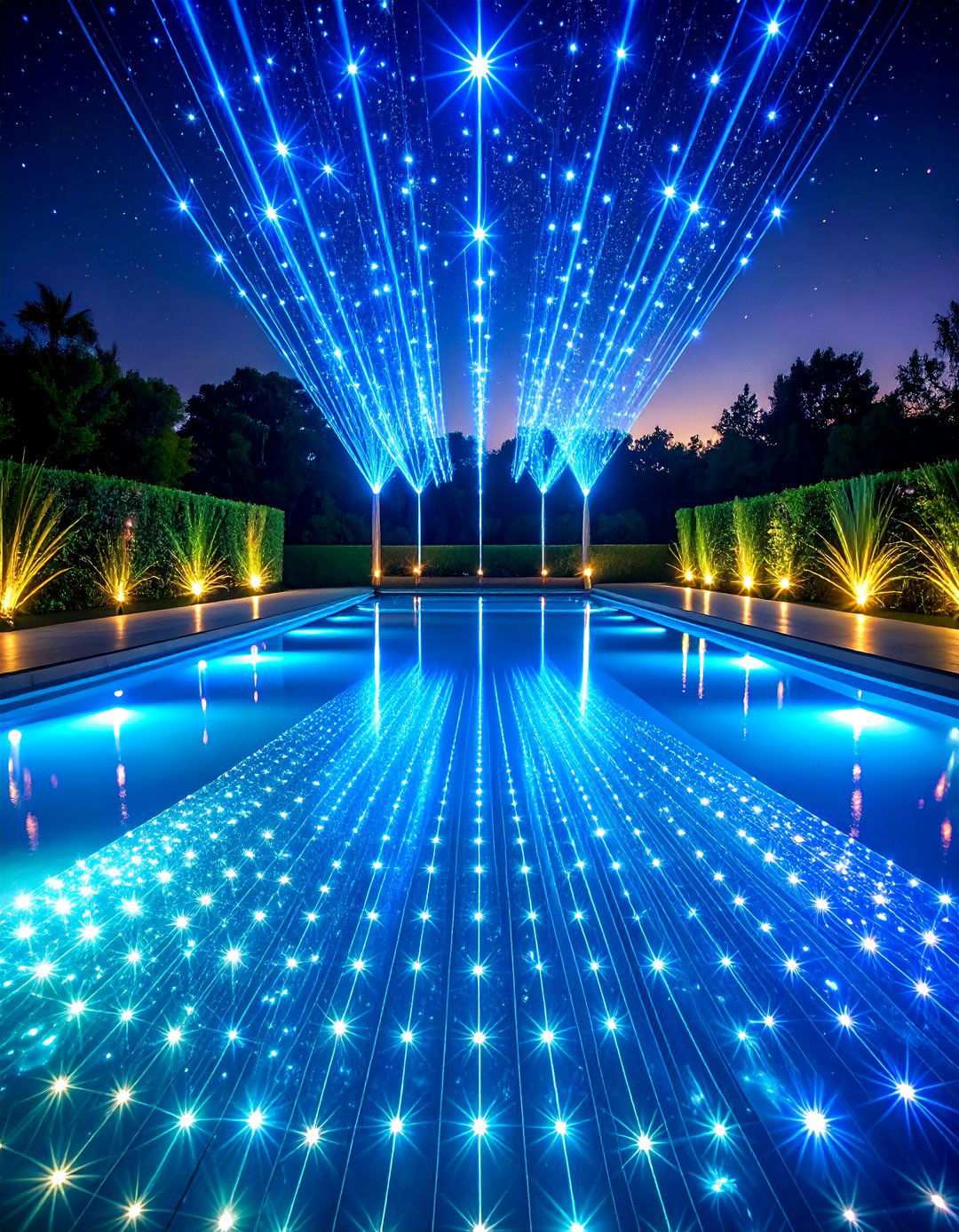 Fiber Optic Starscape Pool Lighting - 24 Pool Lighting Ideas