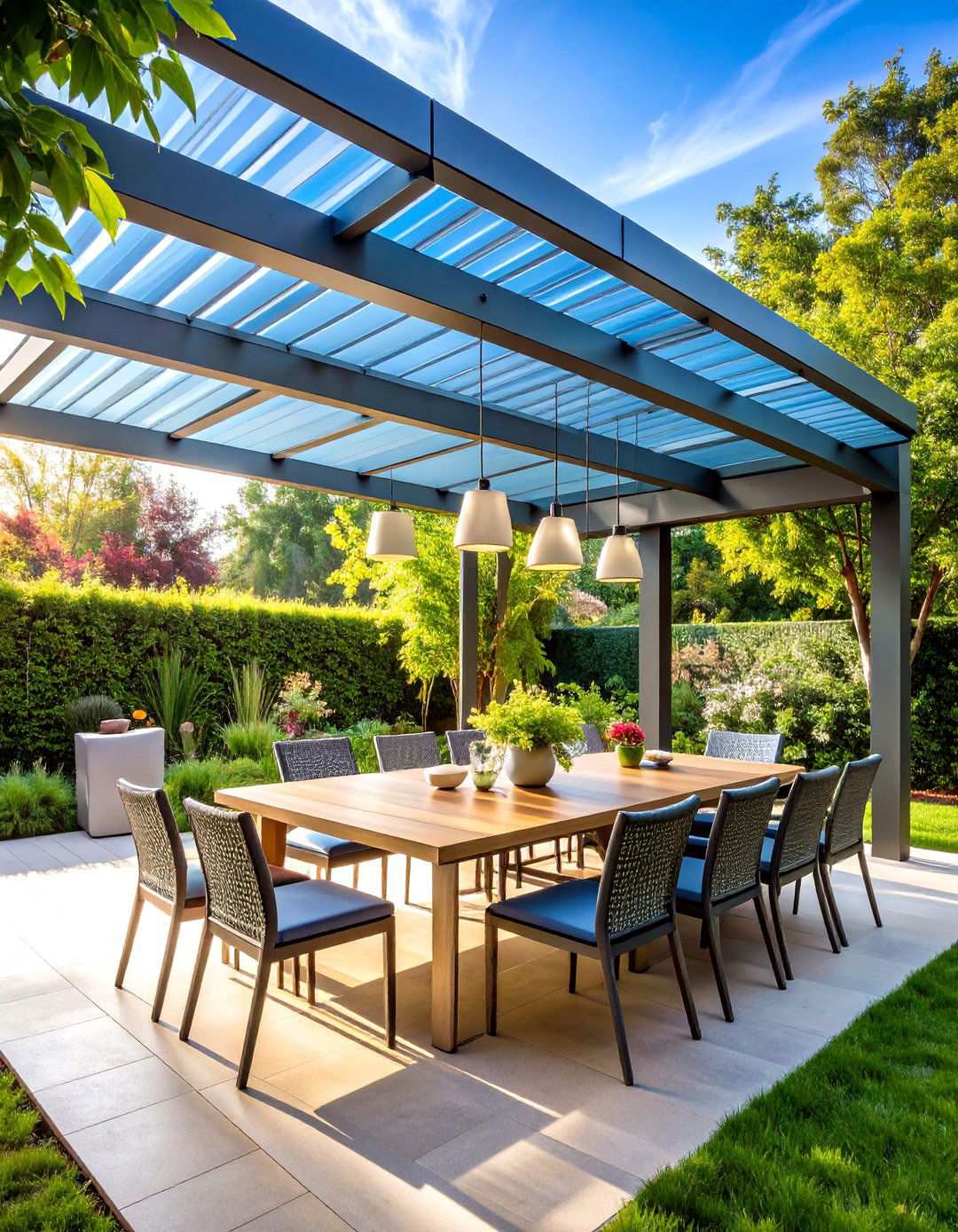 Fiberglass Corrugated Panels - 24 Pergola Roof Ideas