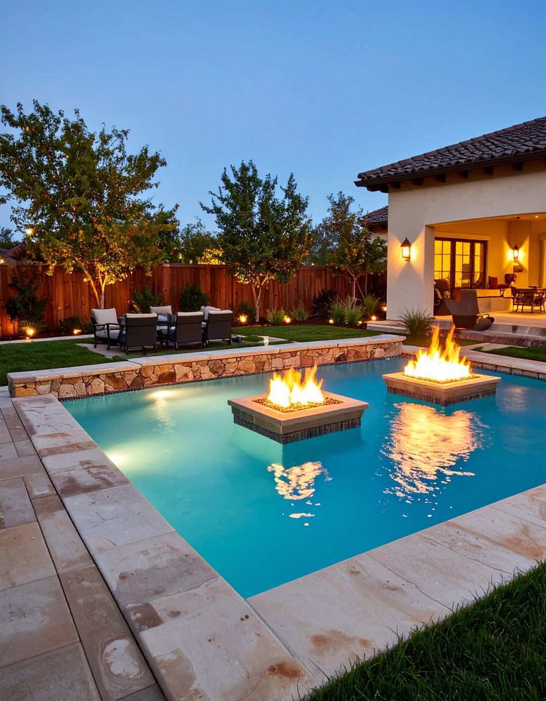 Fire Feature Integration Plunge Pool - 24 Plunge Pool Ideas
